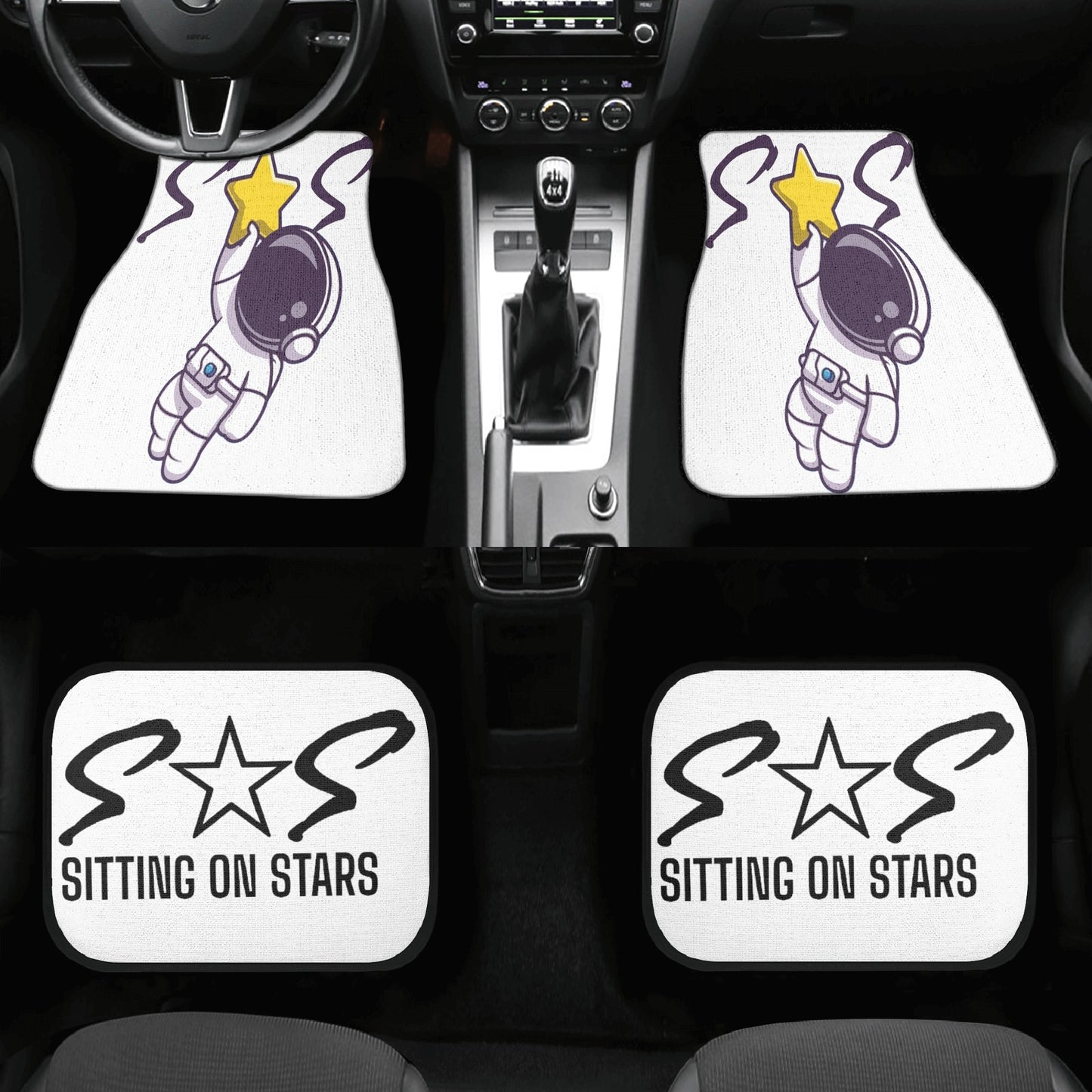 Space Man 23 Back and Front Car Floor Mats