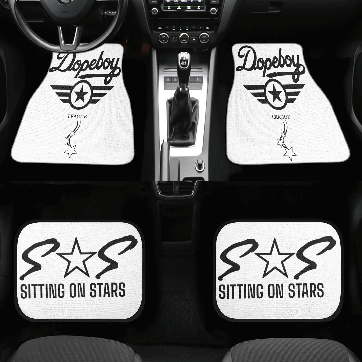 Dope Boy League Back and Front Car Floor Mats