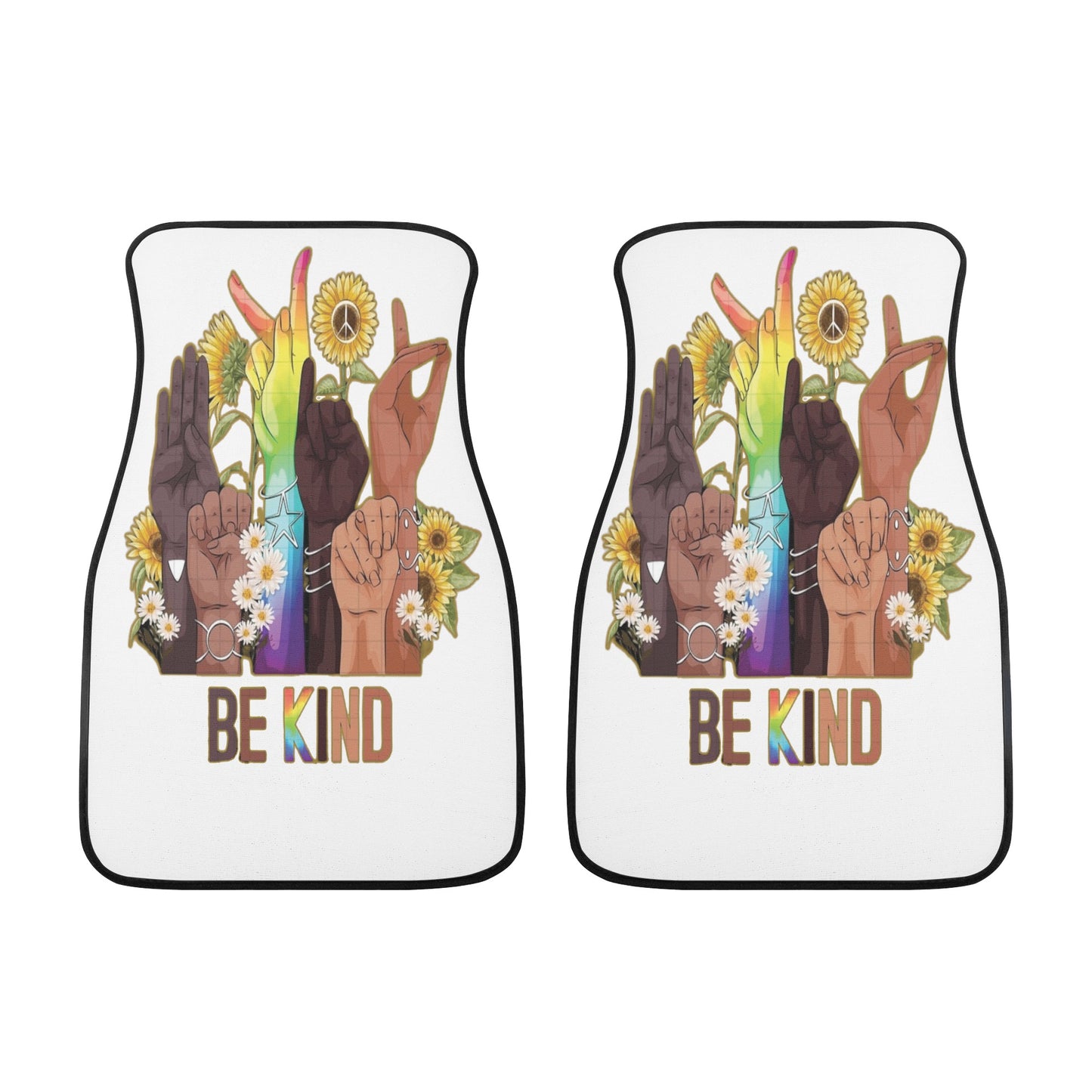 Be Kind (Pride Edition) Back and Front Car Floor Mats