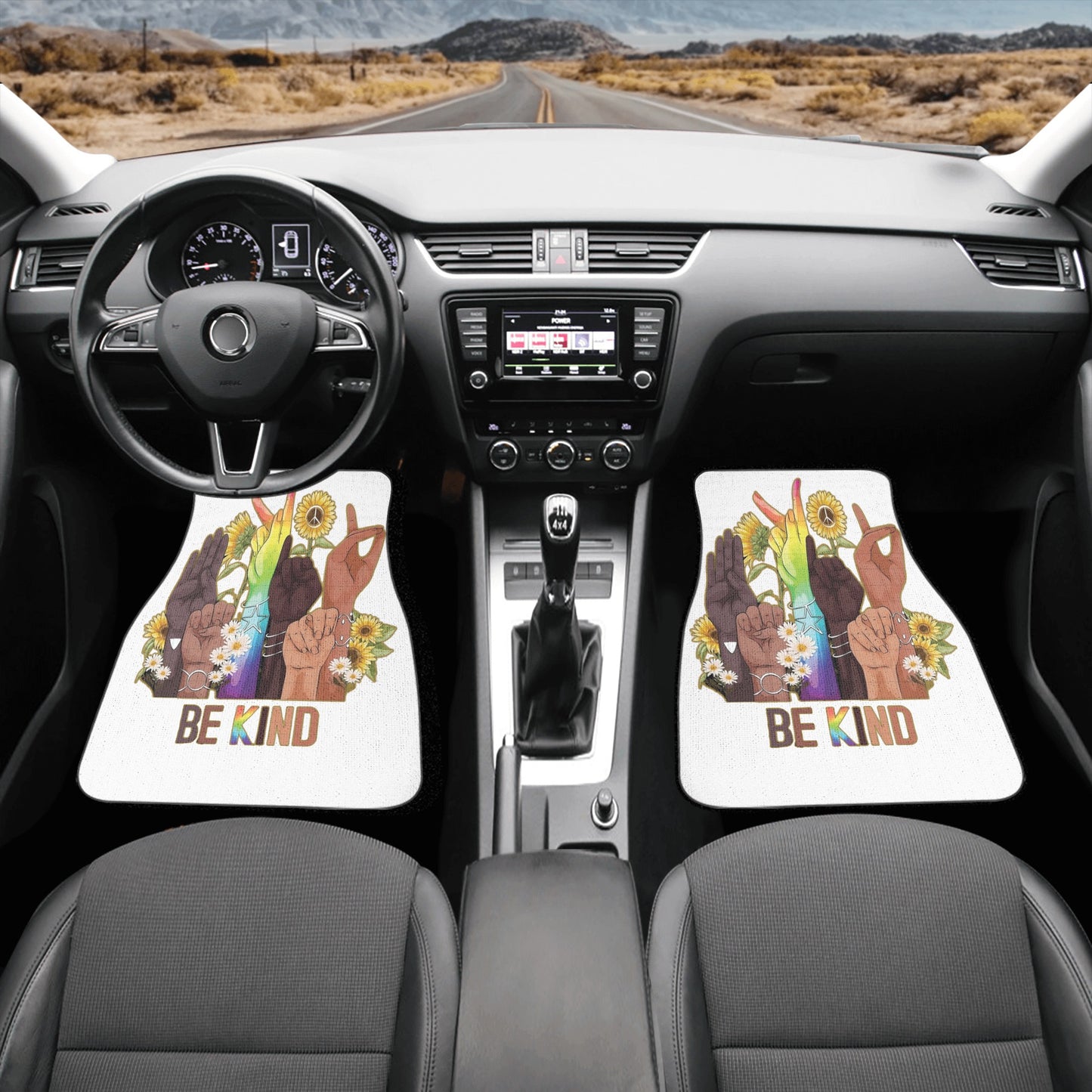 Be Kind (Pride Edition) Back and Front Car Floor Mats