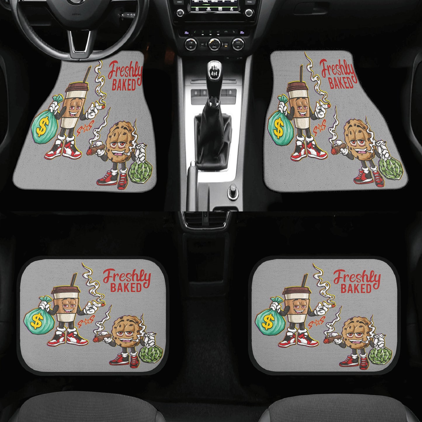 Freshly Baked 4/20 Edition Back and Front Car Floor Mats