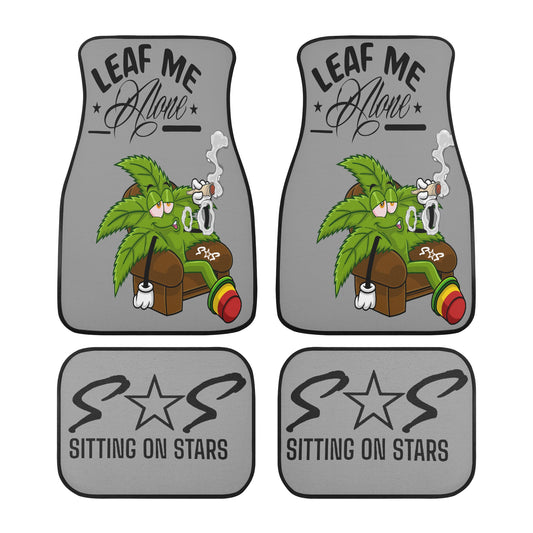 Leaf Me Alone 4/20 Edition Back and Front Car Floor Mats