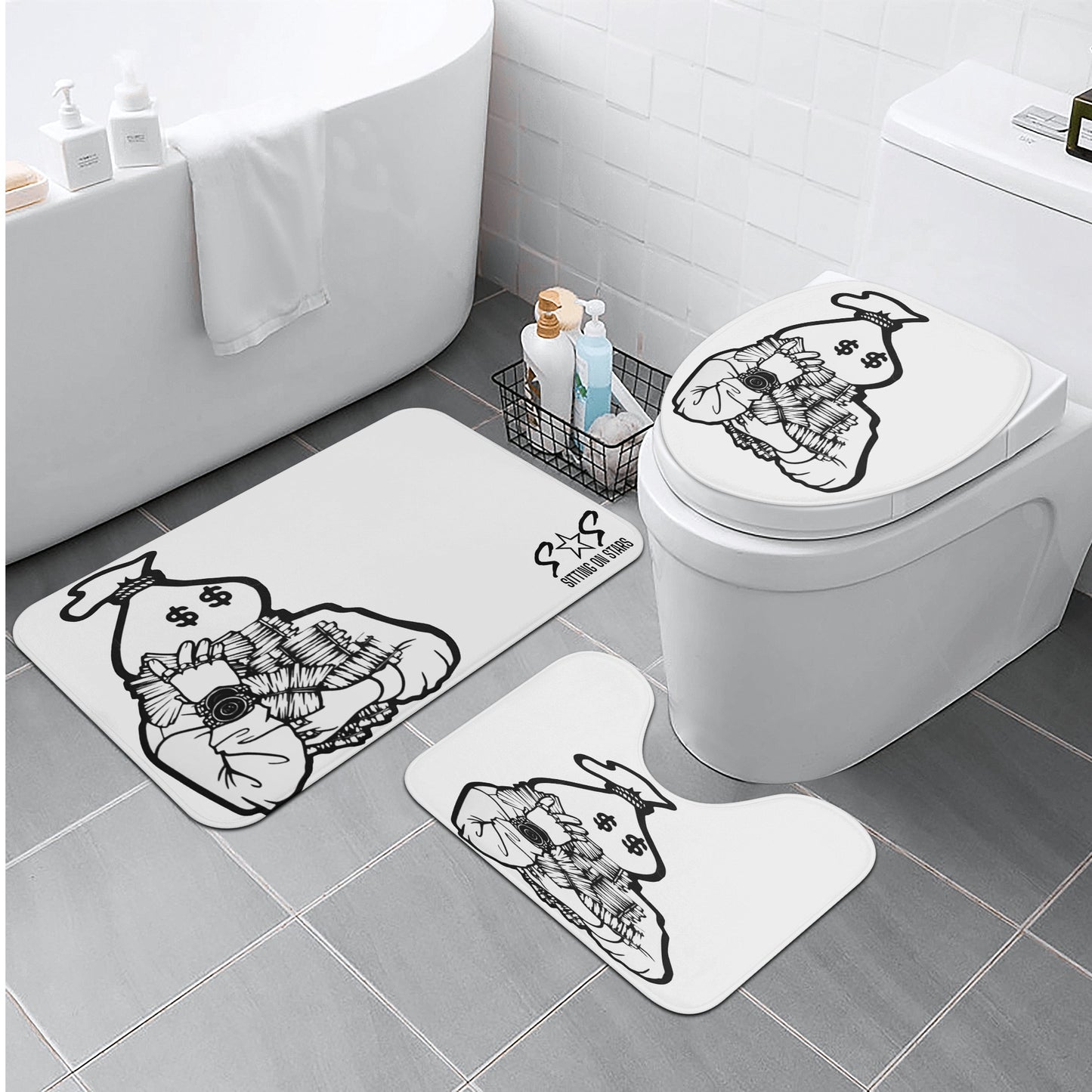 Money Man Bath Room Toilet Set