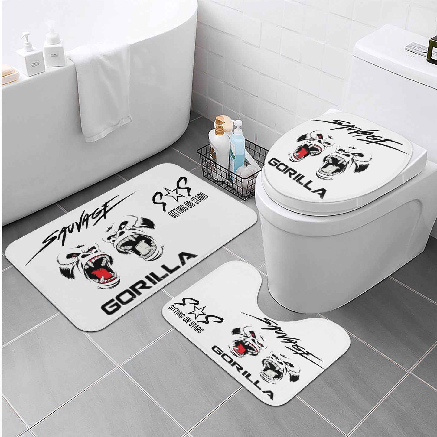 Sauvage Gorilla Bath Room Toilet Set