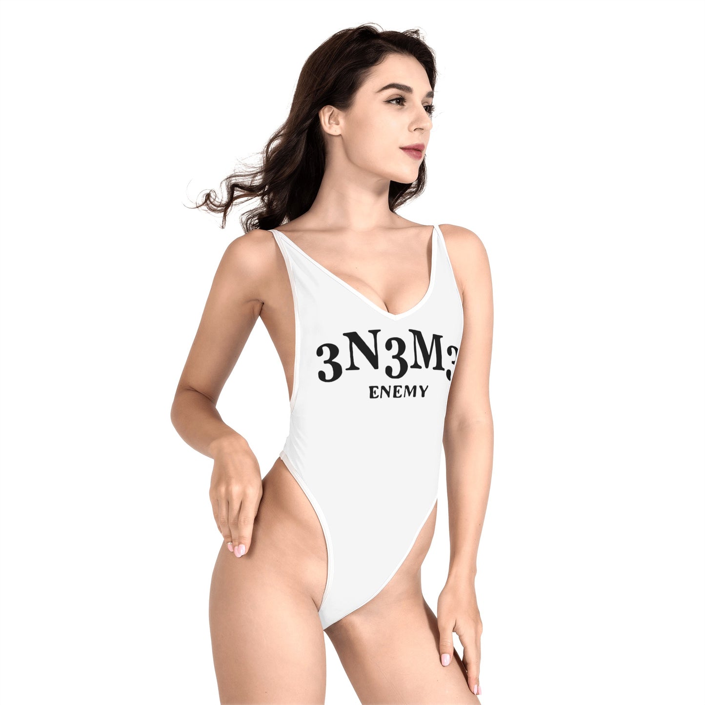 3.N.3.M.3 Enemy Women’s One Piece High Cut Swimsuit