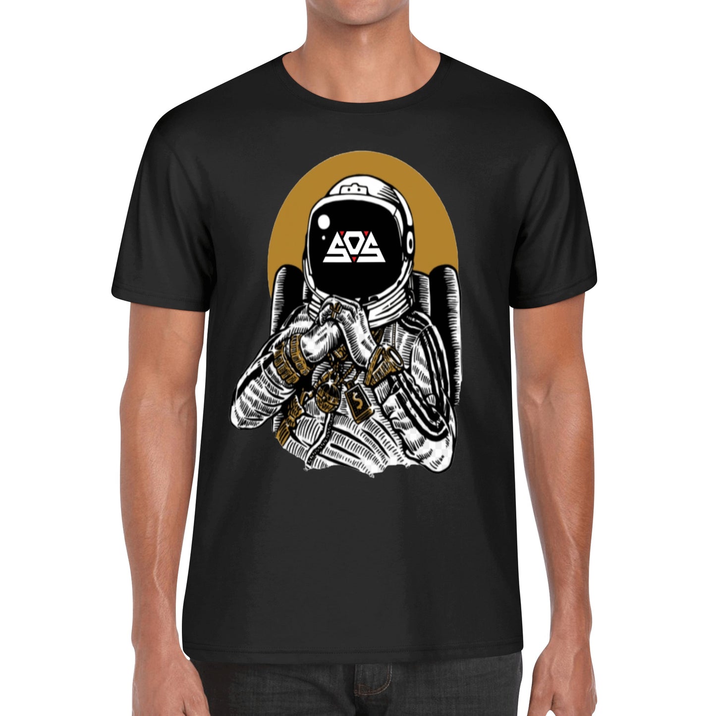 Astronaut Money Men's Cotton T Shirt