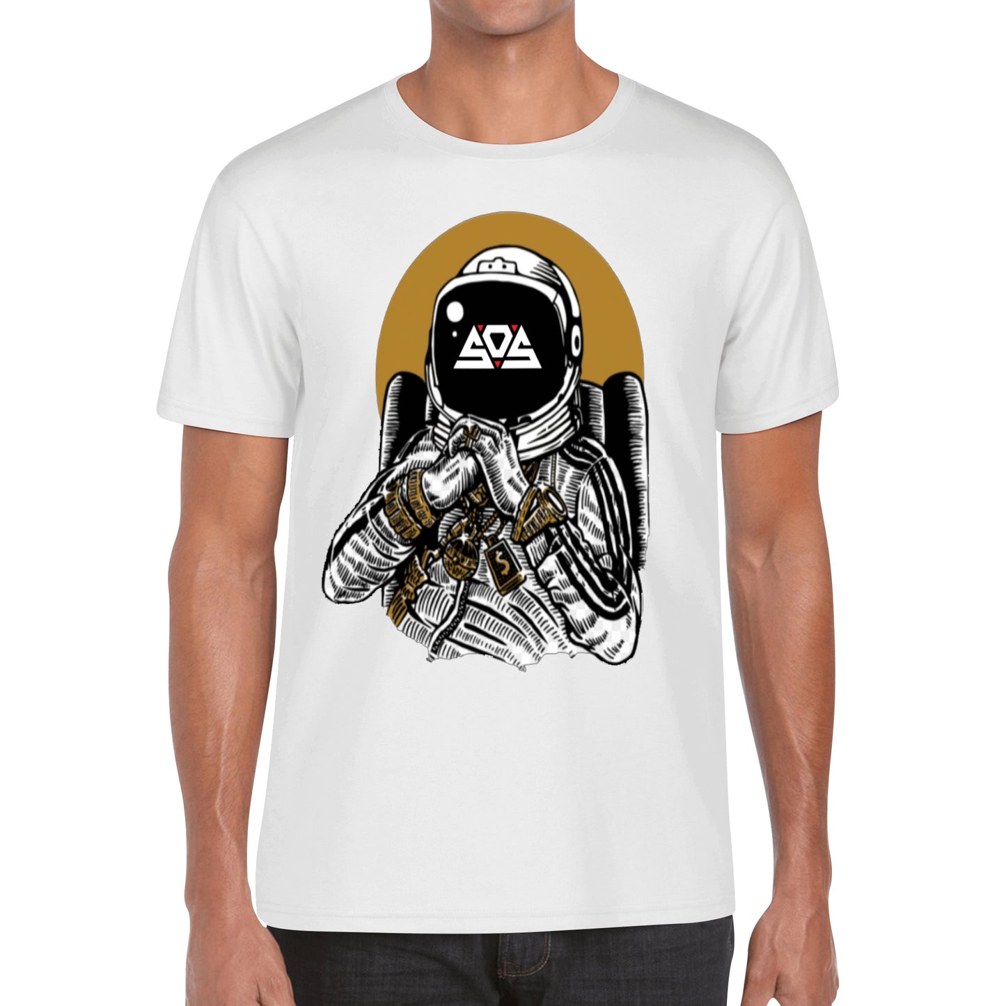 Astronaut Money Men's Cotton T Shirt