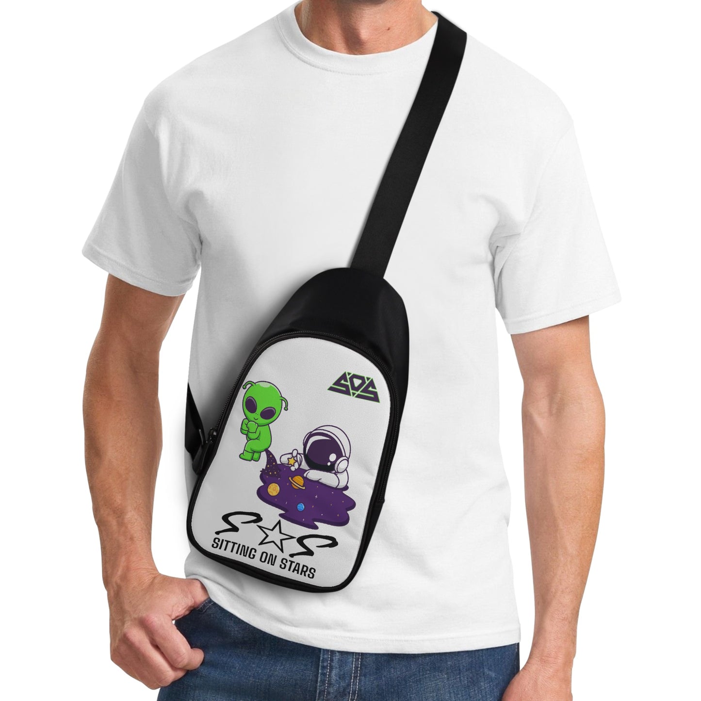 Space Alien Chest Bag