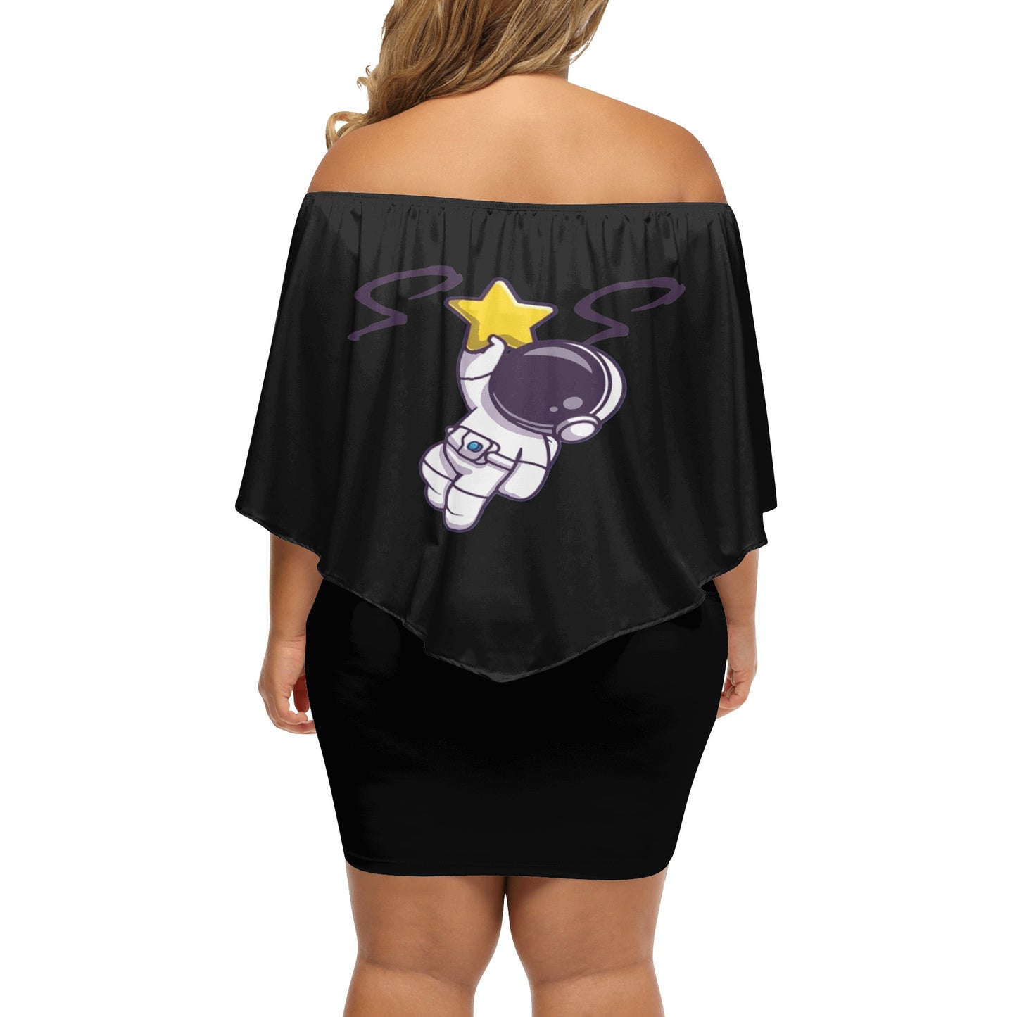 Space Man 23 Women's Off-the-shoulder Tube Dress