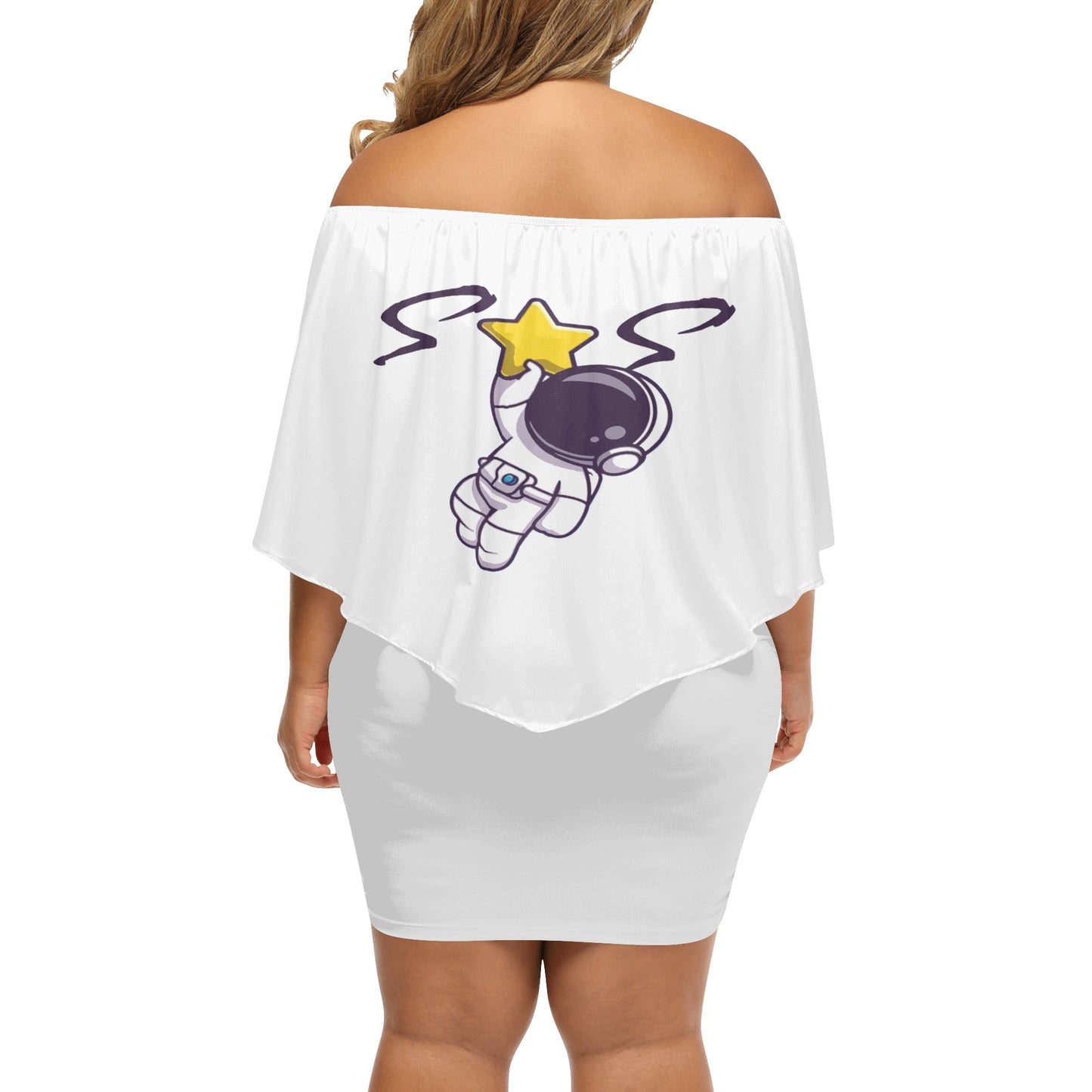 Space Man 23 Women's Off-the-shoulder Tube Dress