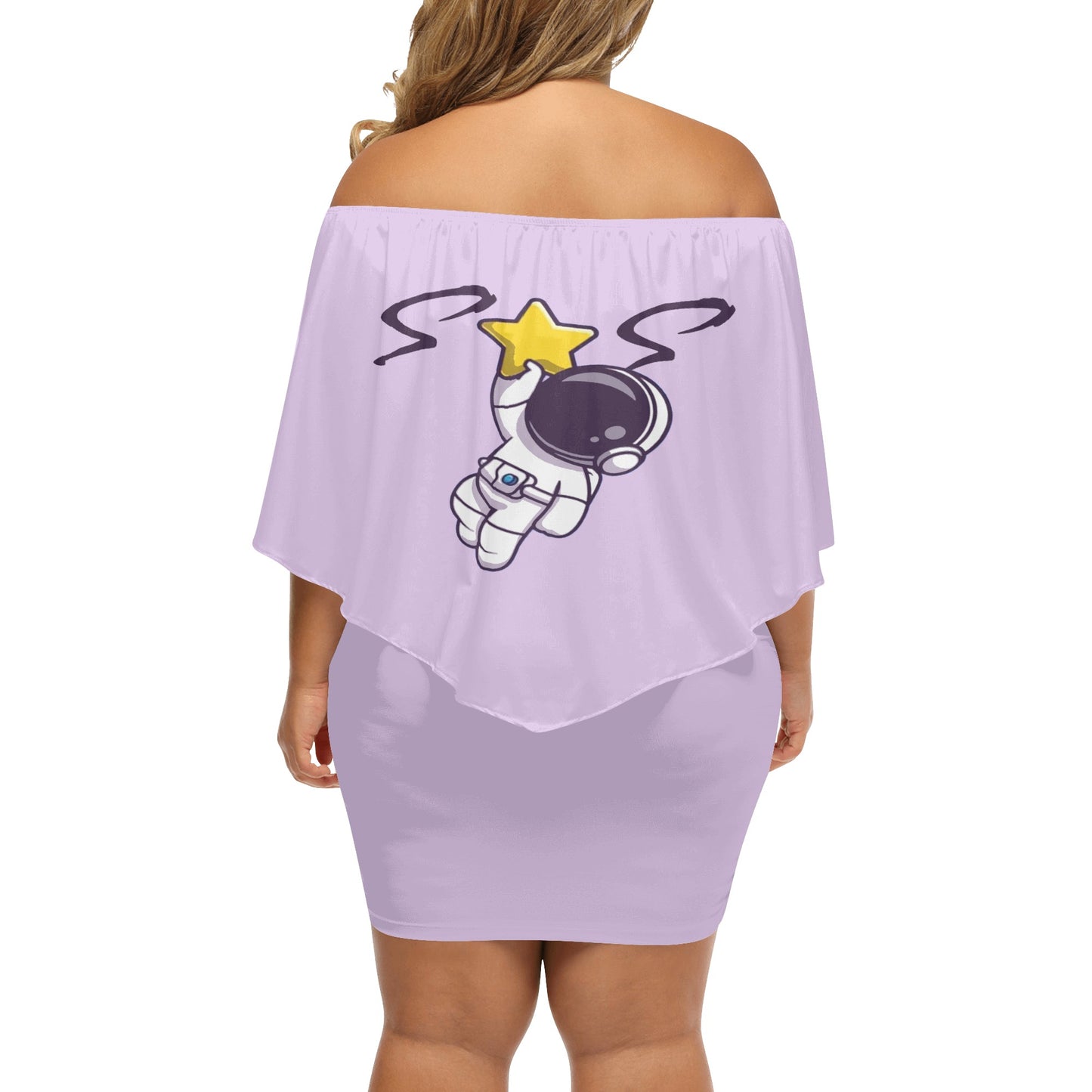 Space Man 23 Women's Off-the-shoulder Tube Dress