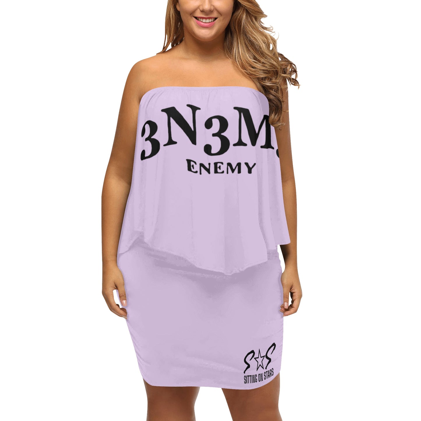 3.N.3.M.3 Enemy Women's Off-the-shoulder Tube Dress