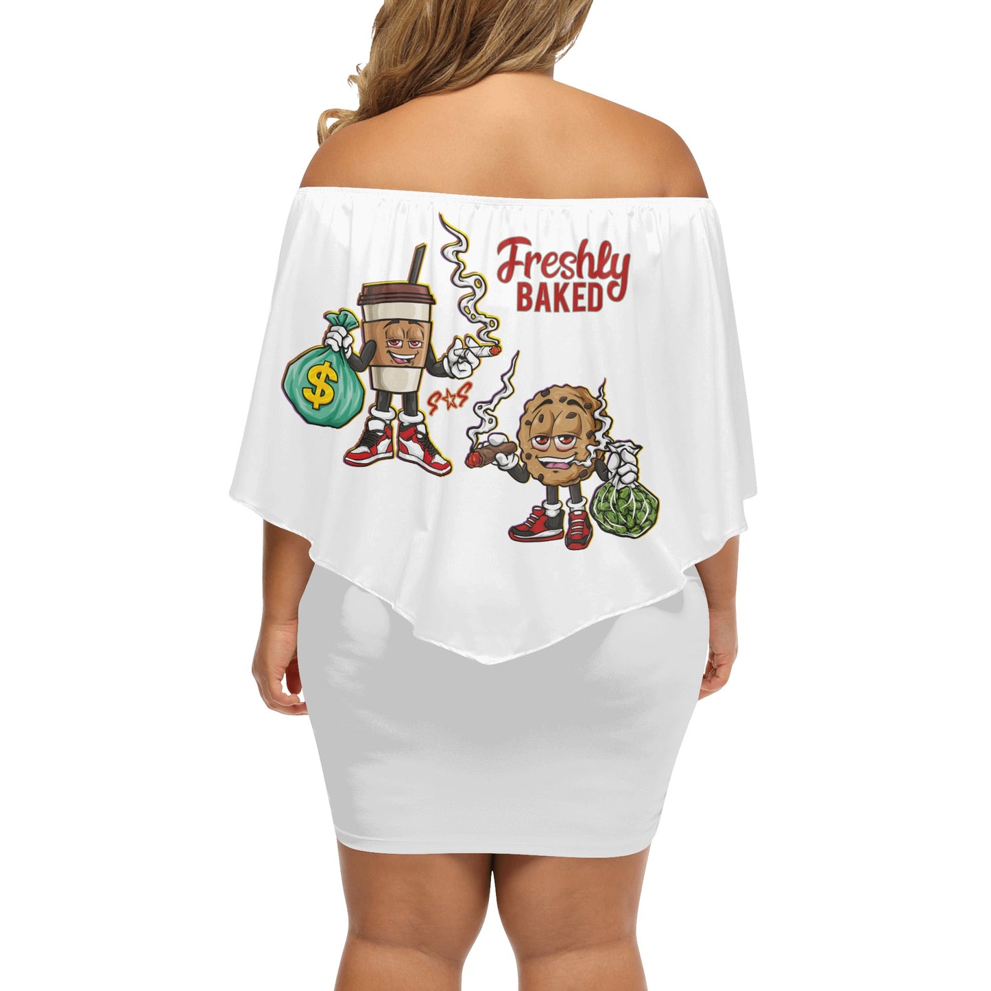 Freshly Baked 4/20 Edition Women's Off-the-shoulder Tube Dress