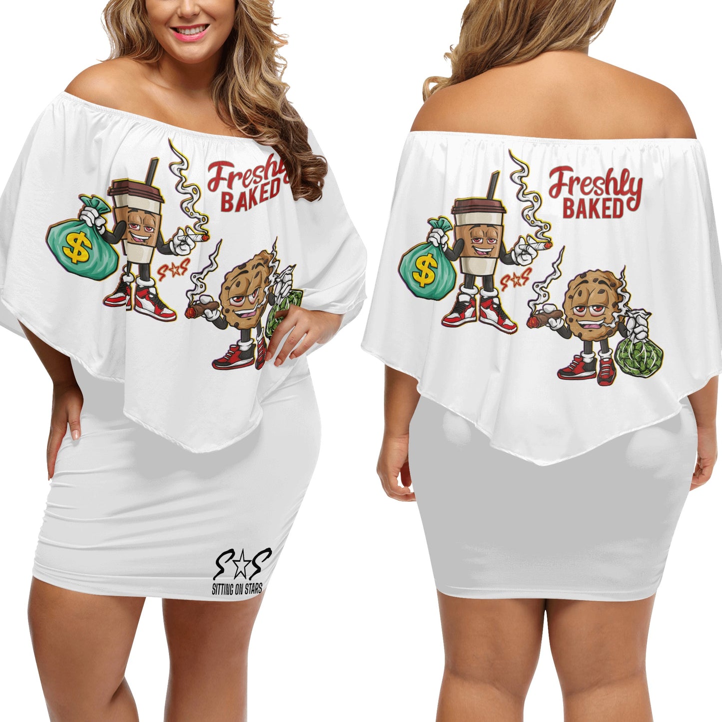 Freshly Baked 4/20 Edition Women's Off-the-shoulder Tube Dress