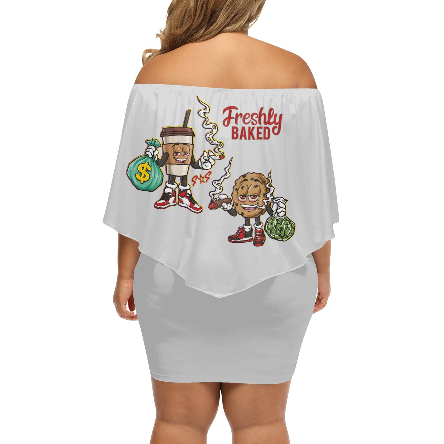 Freshly Baked 4/20 Edition Women's Off-the-shoulder Tube Dress