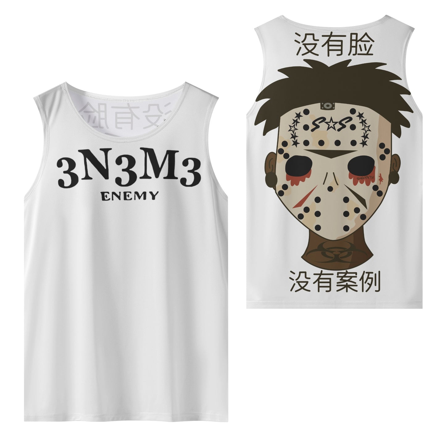 3.N.3.M.3 Enemy X No Face, No Case Men's Vest Shirt