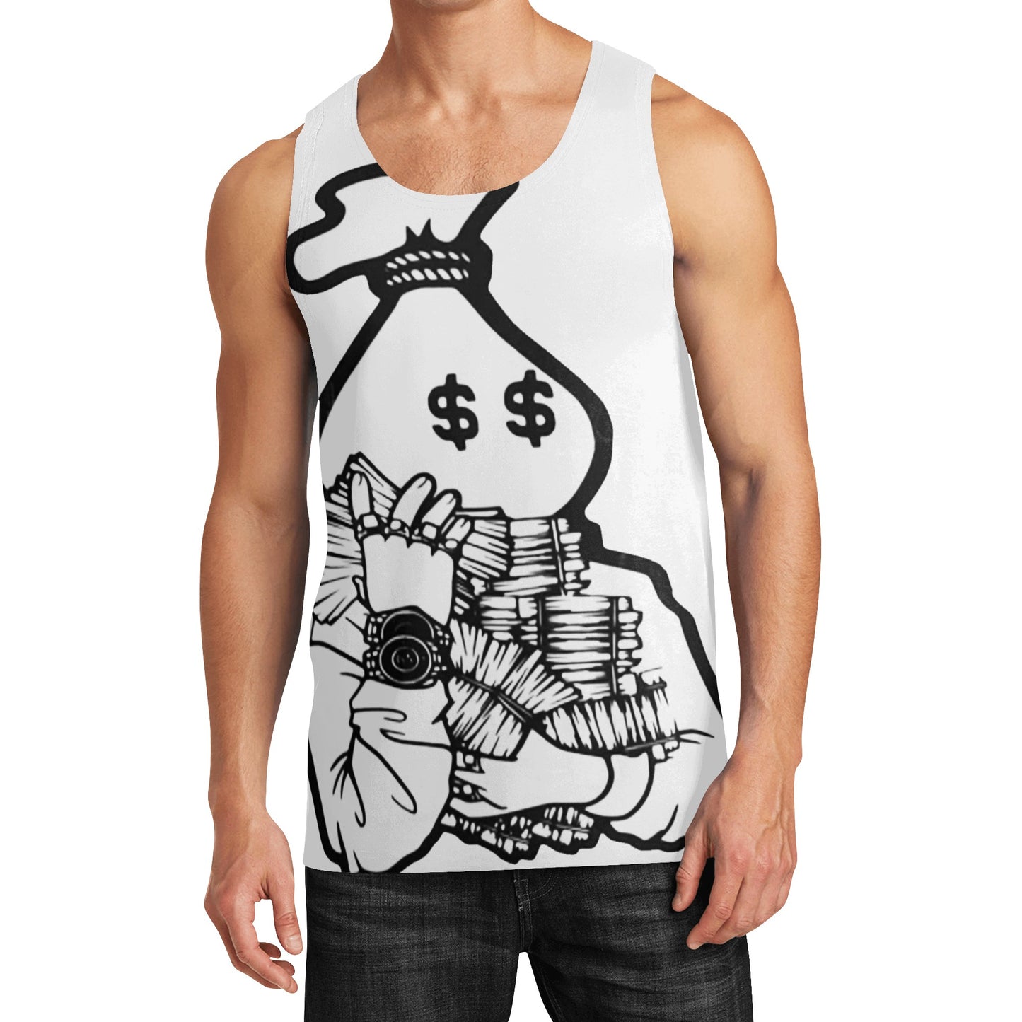 Money Man Mens Vest Shirt