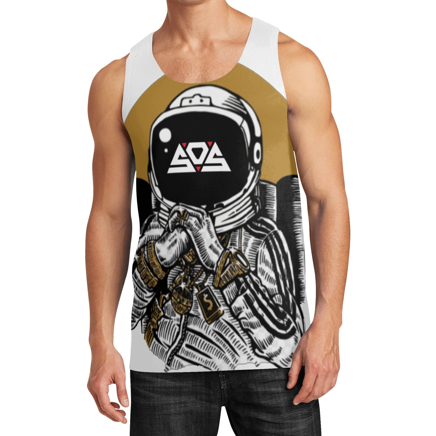 Astronaut Money Mens Vest Shirt