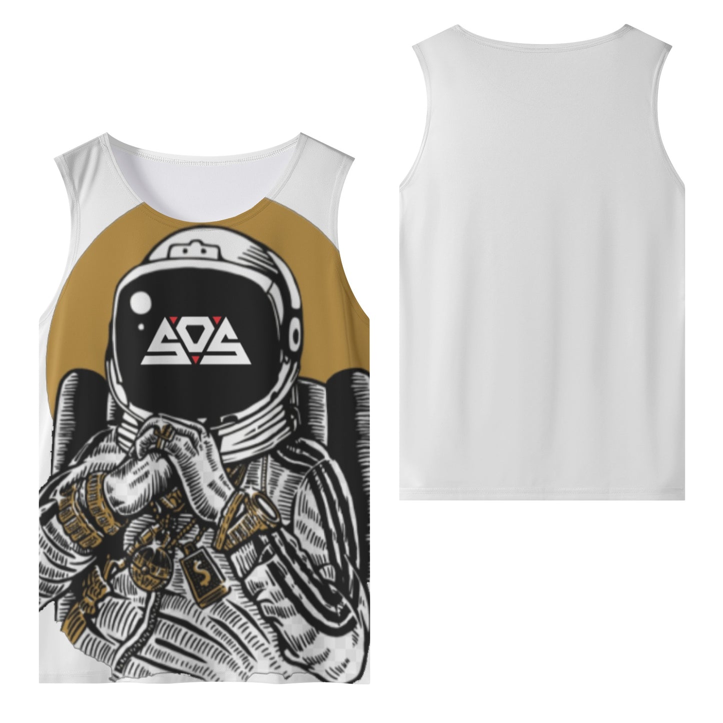 Astronaut Money Mens Vest Shirt