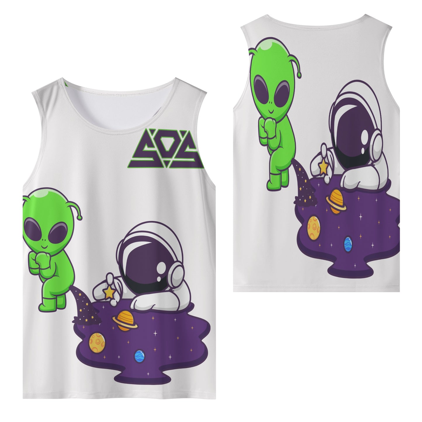 Space Aliens Mens Vest Shirt