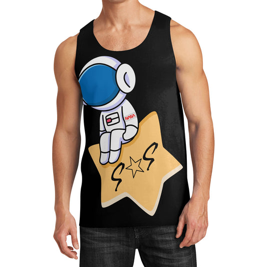 S.O.S Astronaut Mens Vest Shirt