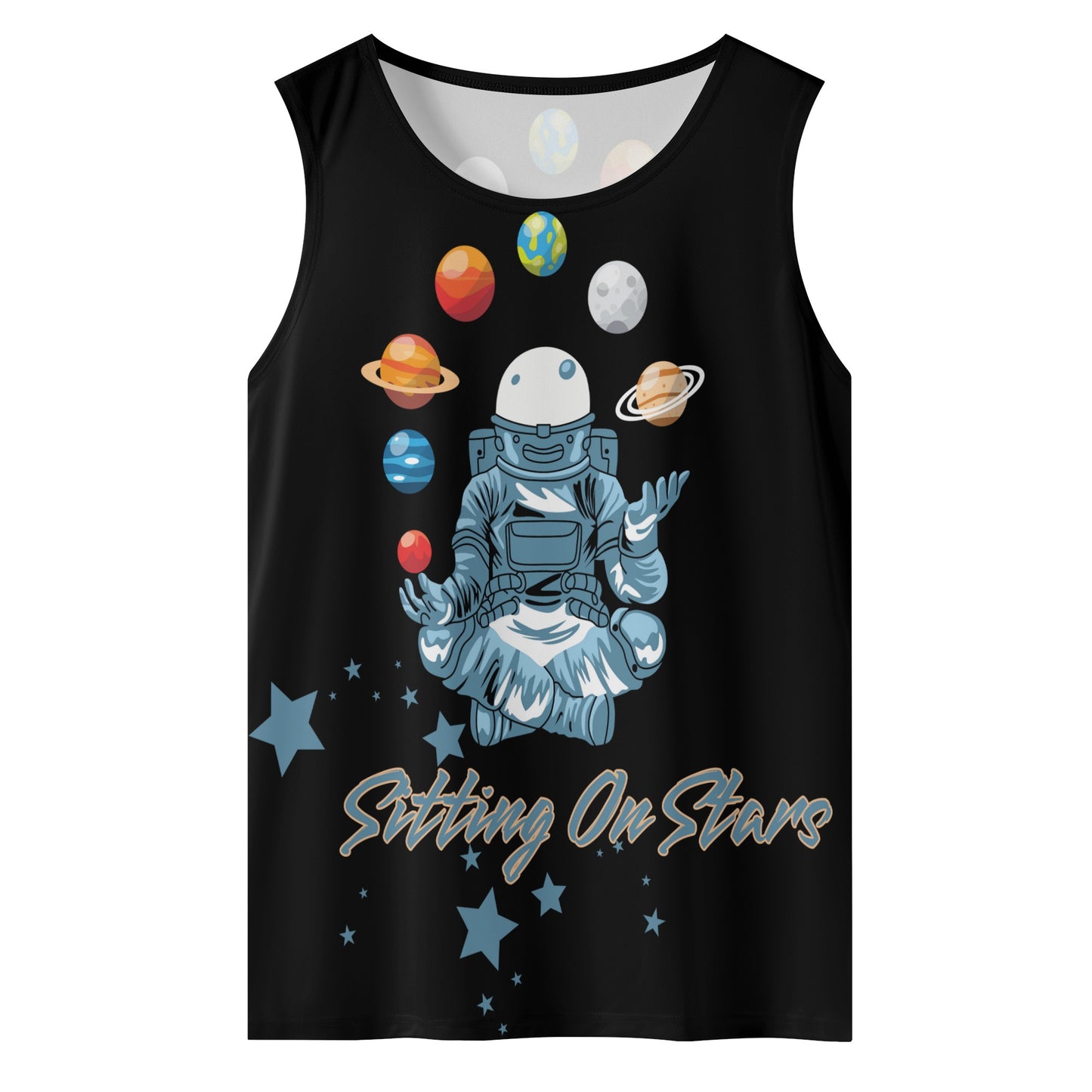 Sitting On Stars Meditation Mens Vest Shirt