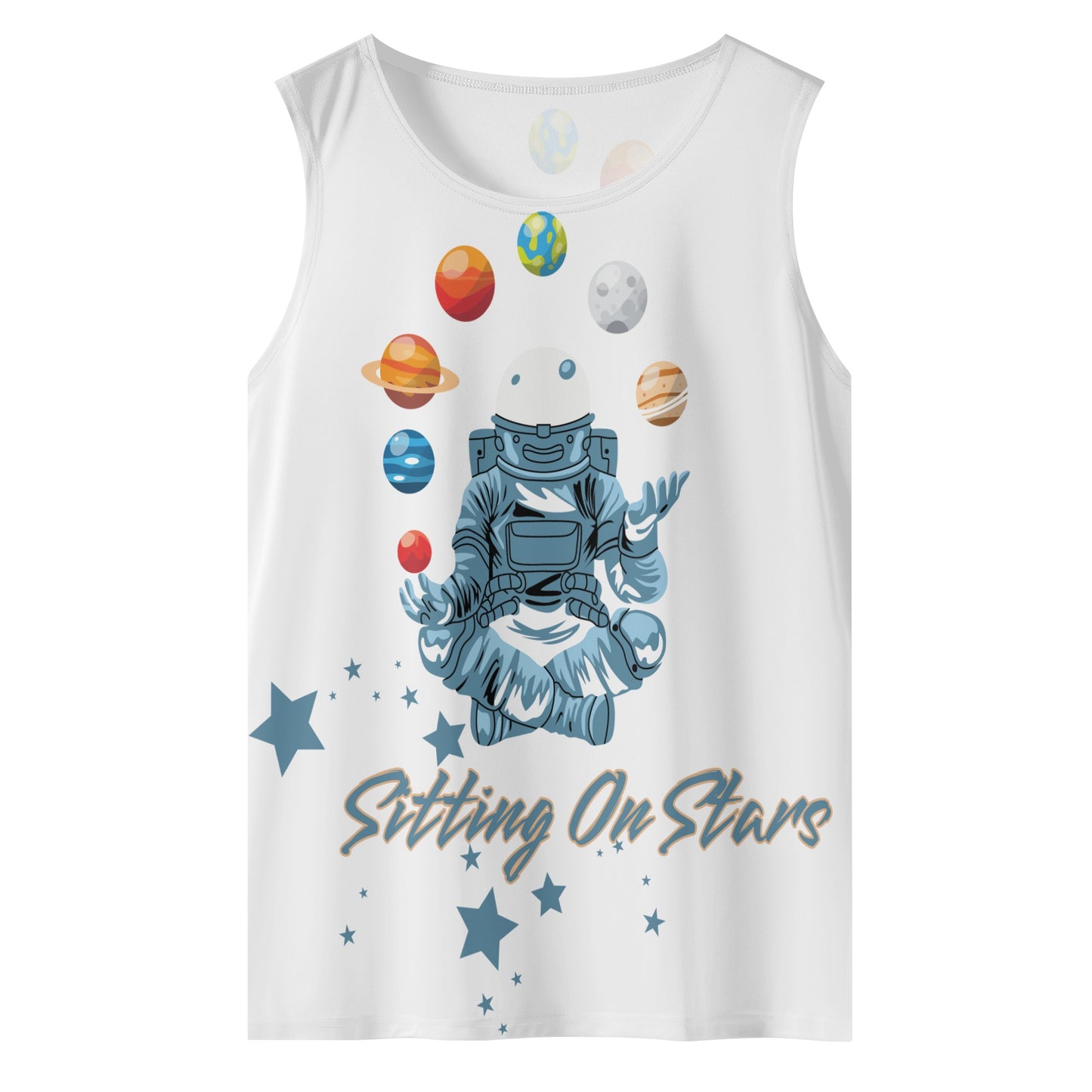 Sitting On Stars Meditation Mens Vest Shirt