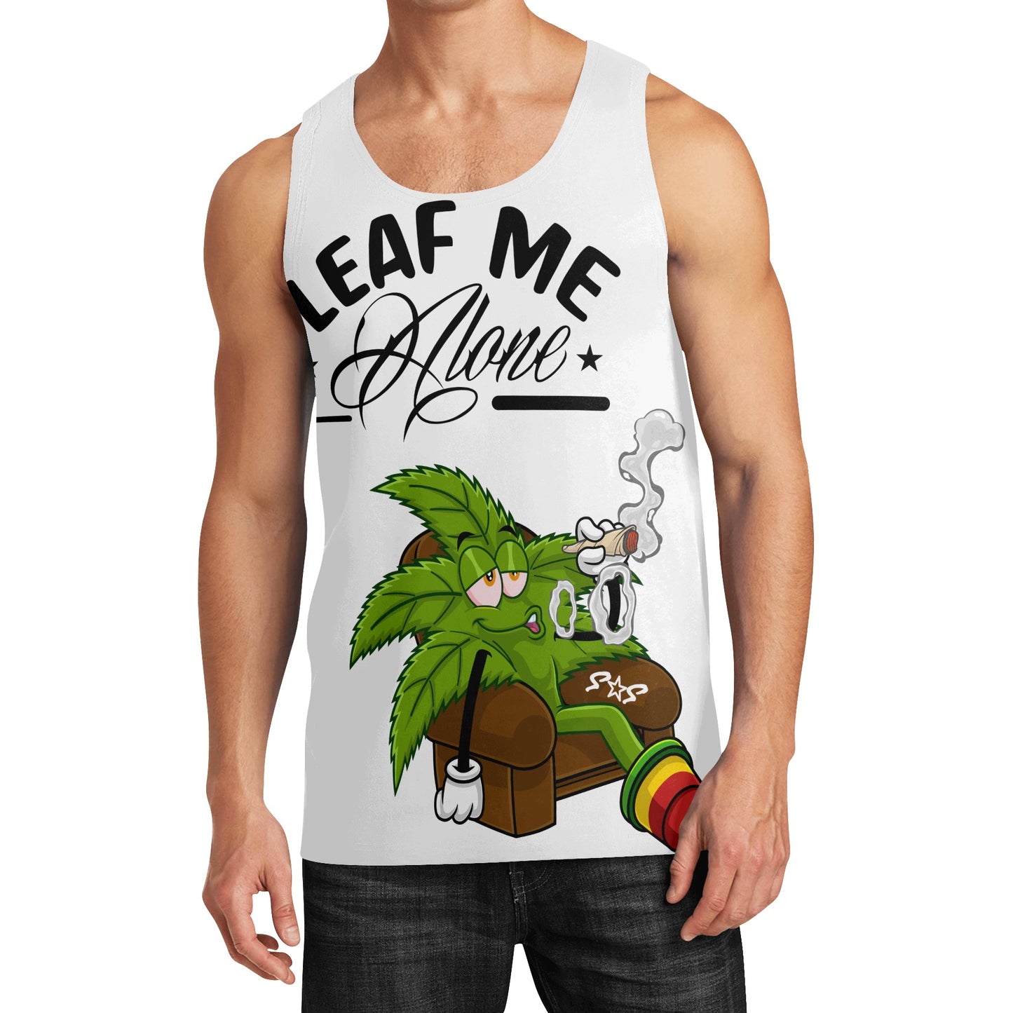 Leaf Me Alone 4/20 Edition Mens Vest Shirt