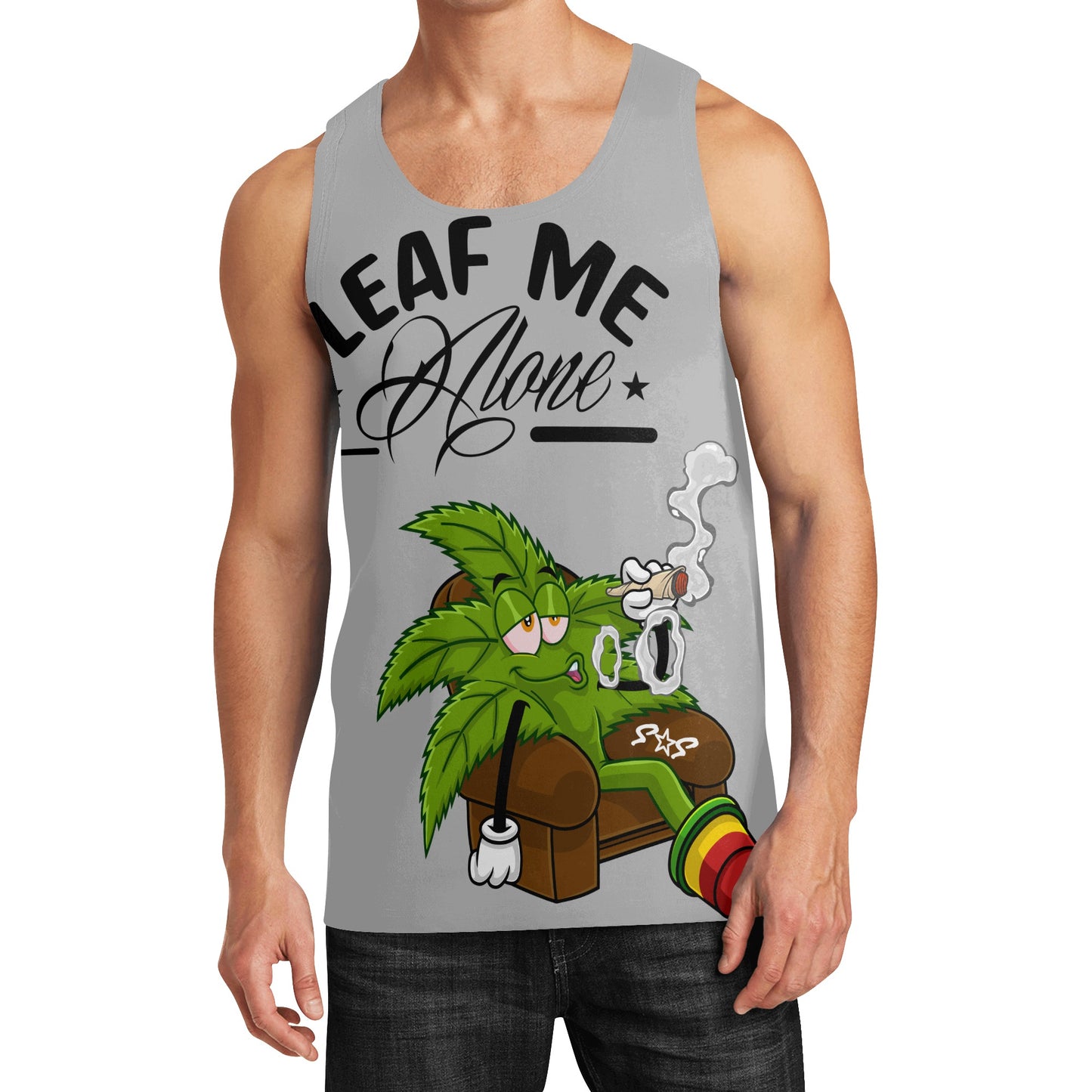 Leaf Me Alone 4/20 Edition Mens Vest Shirt