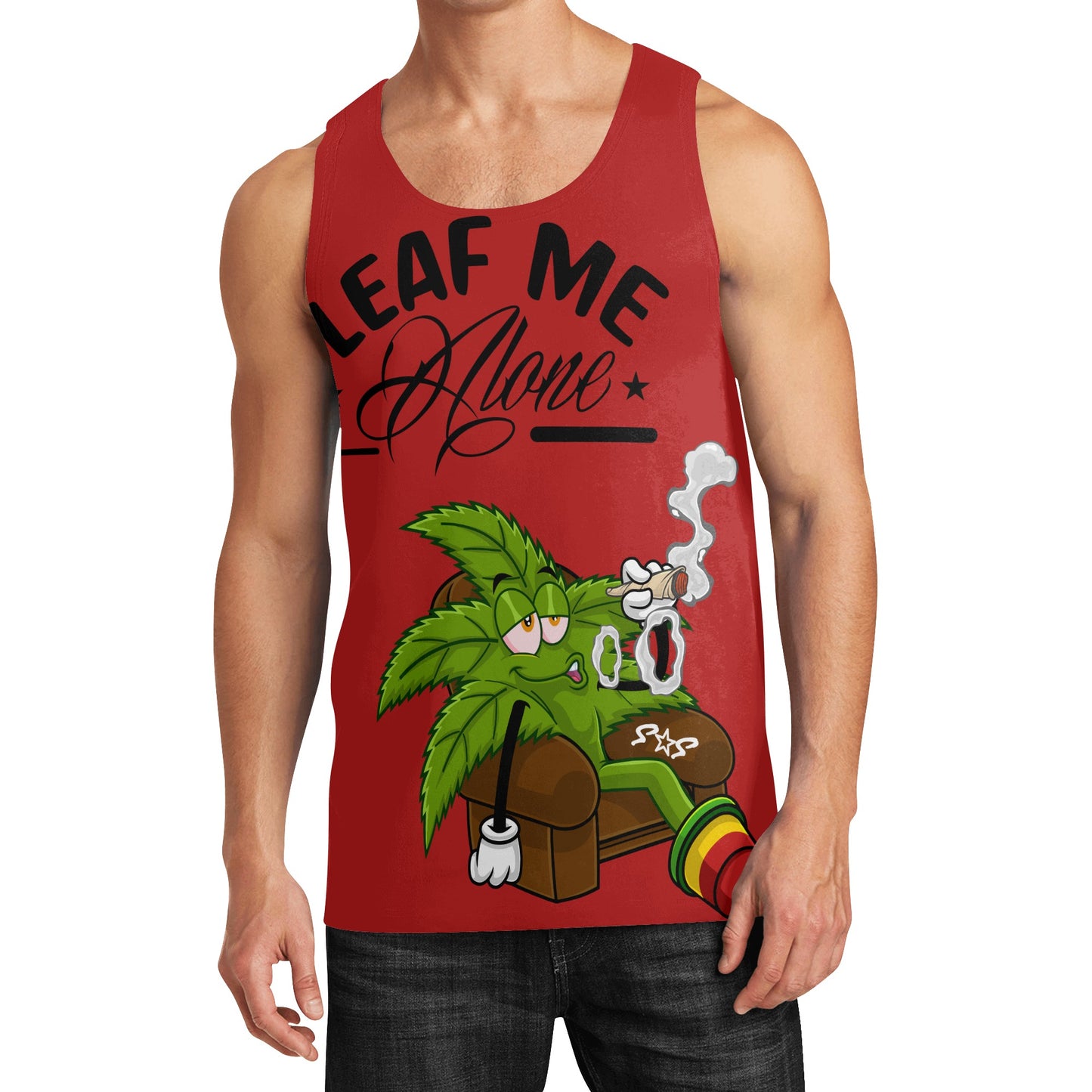 Leaf Me Alone 4/20 Edition Mens Vest Shirt