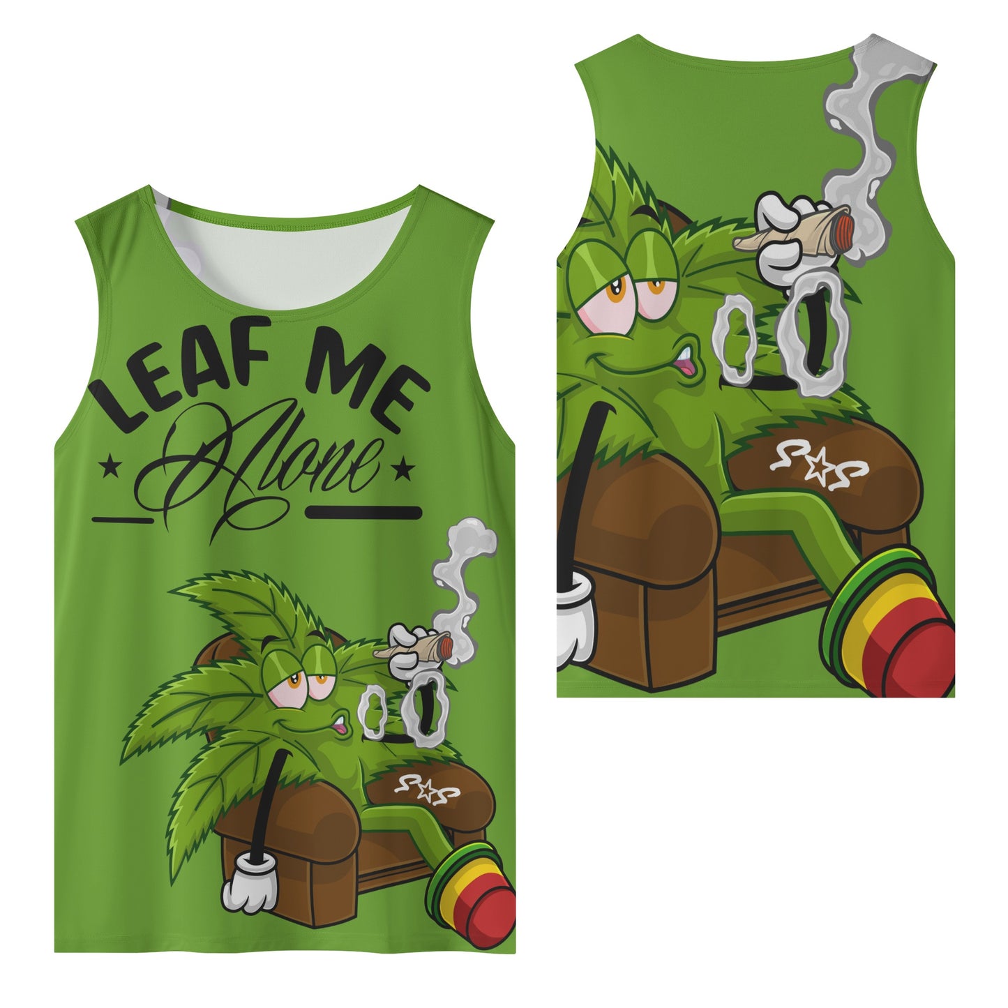 Leaf Me Alone 4/20 Edition Mens Vest Shirt