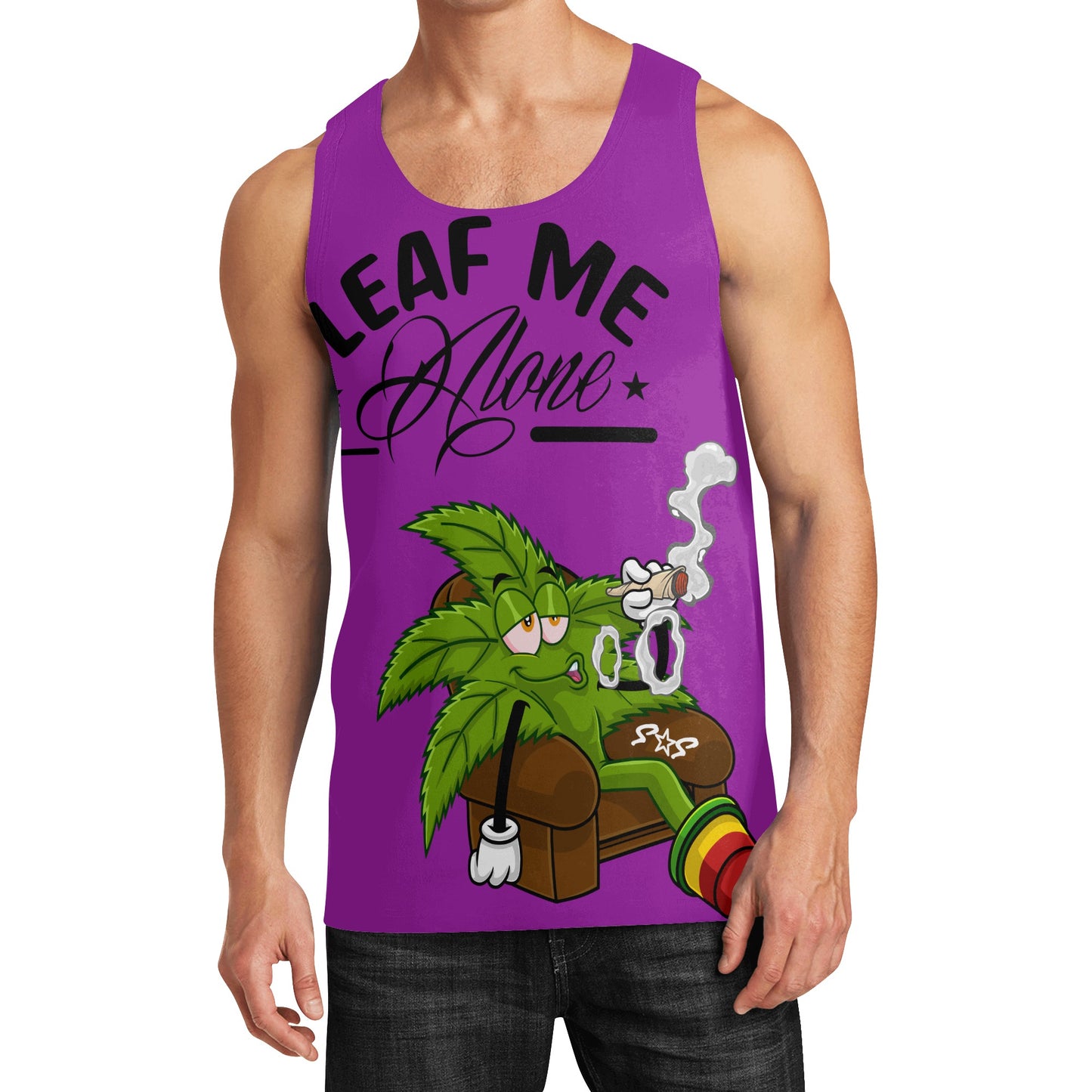 Leaf Me Alone 4/20 Edition Mens Vest Shirt