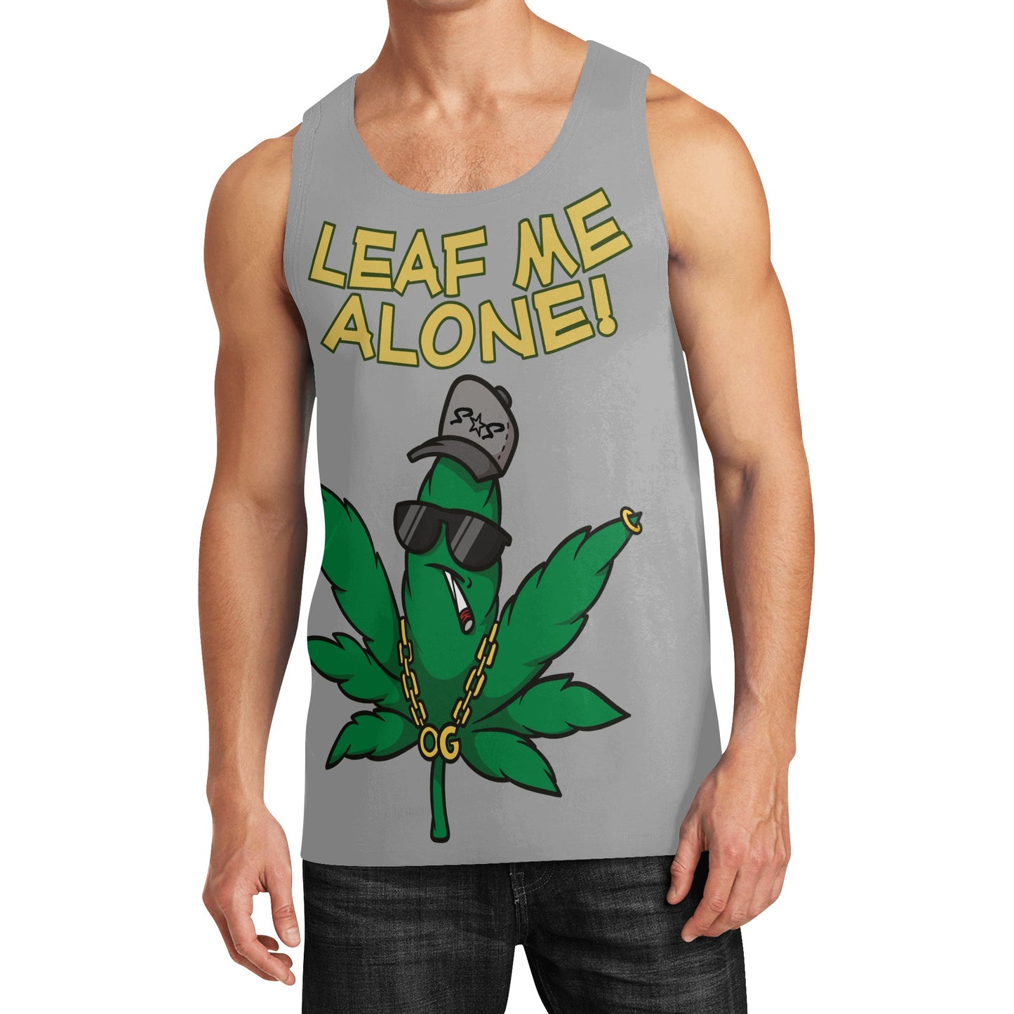 Leaf Me Alone 4/20 Edition Mens Vest Shirt