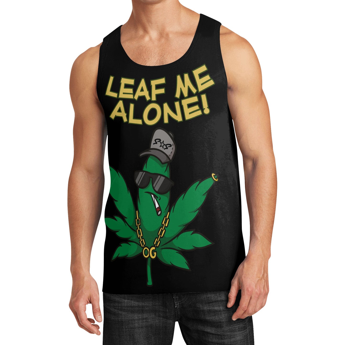 Leaf Me Alone 4/20 Edition Mens Vest Shirt