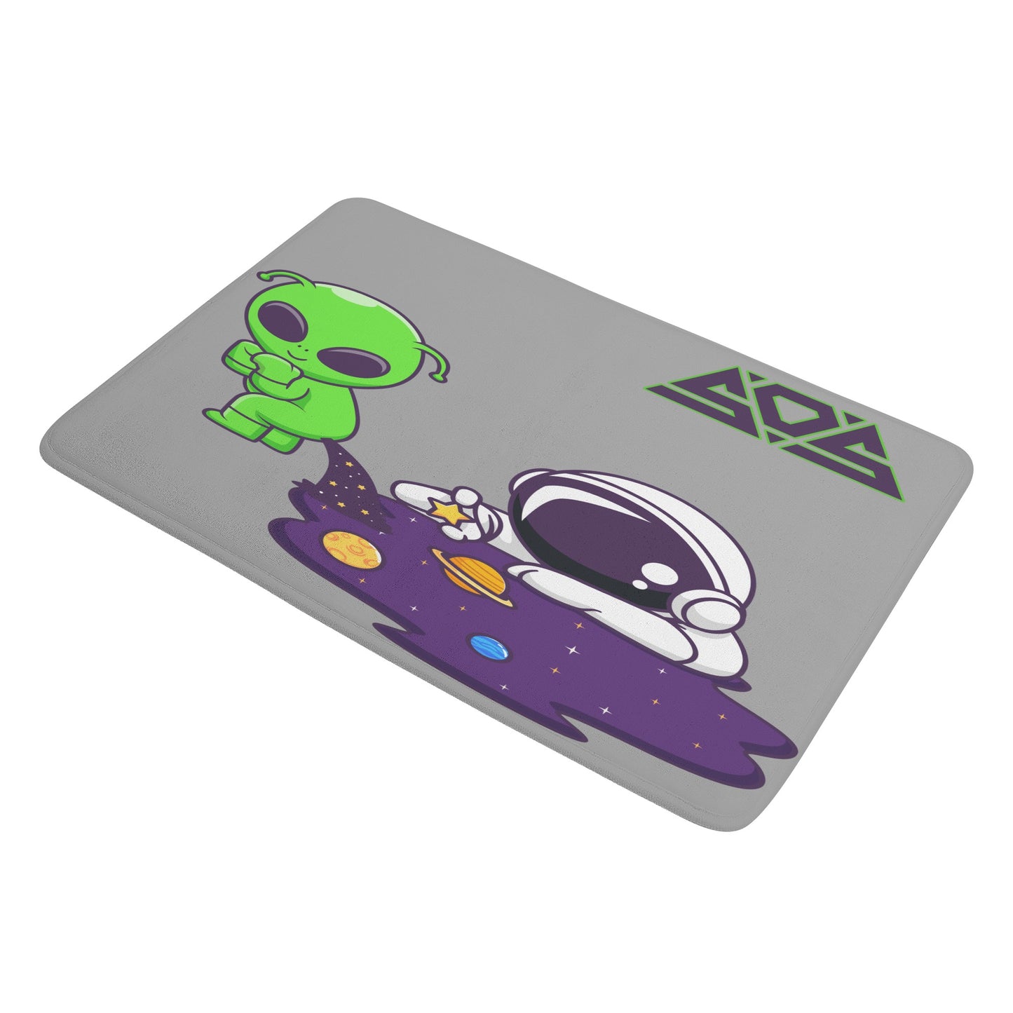 Space Aliens Plush Doormat