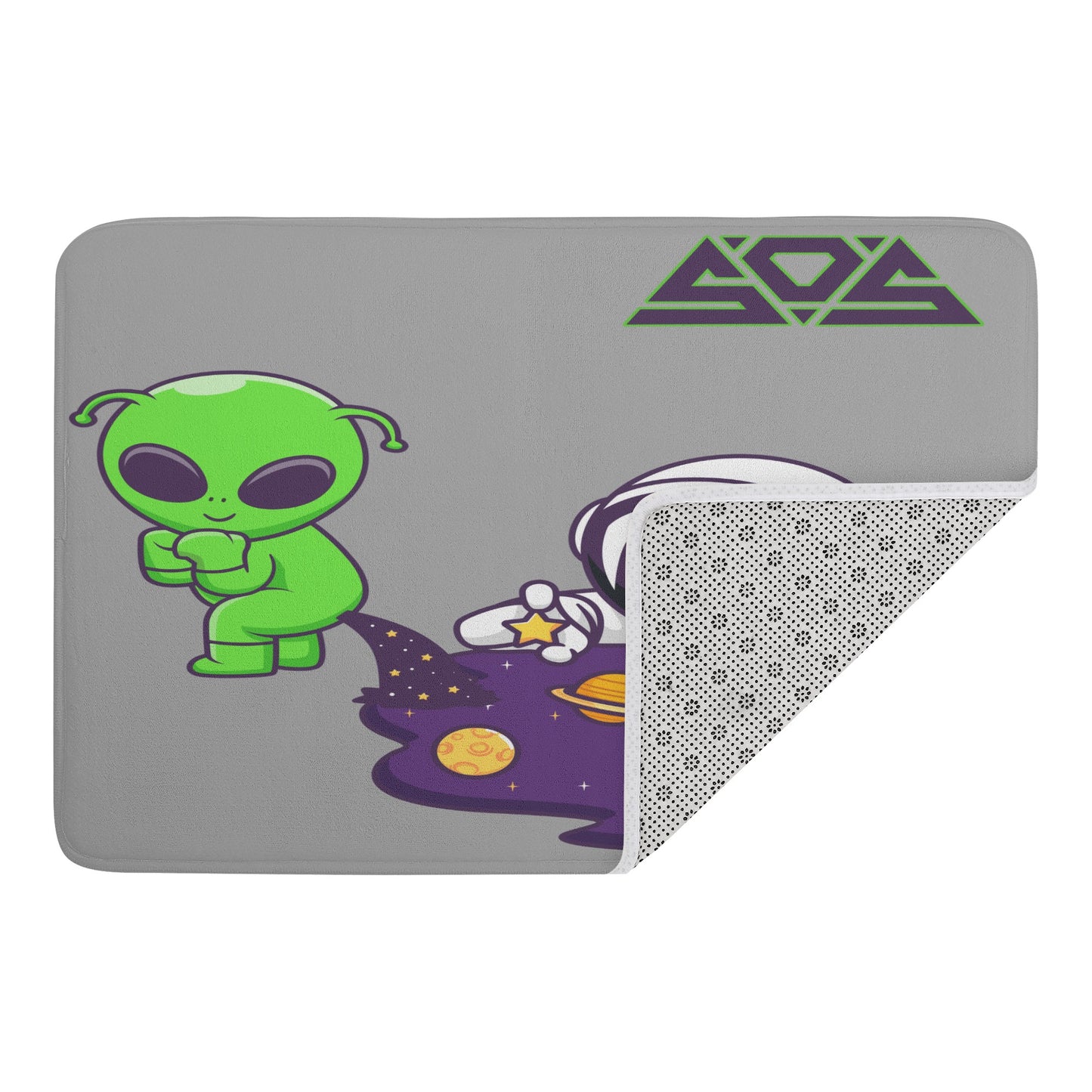 Space Aliens Plush Doormat