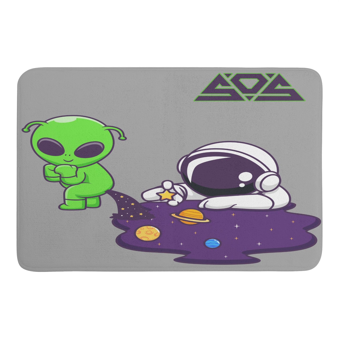 Space Aliens Plush Doormat