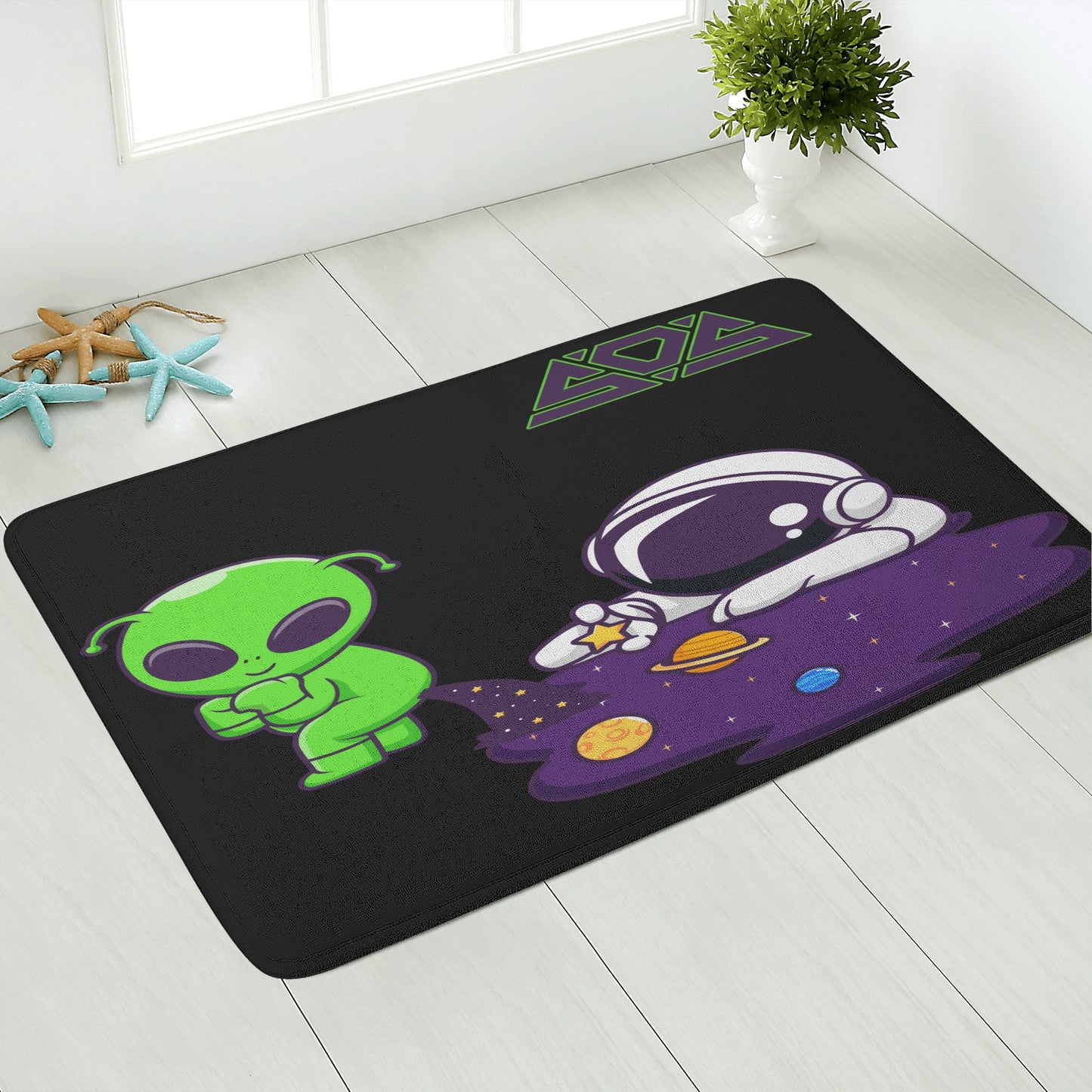 Space Aliens Plush Doormat