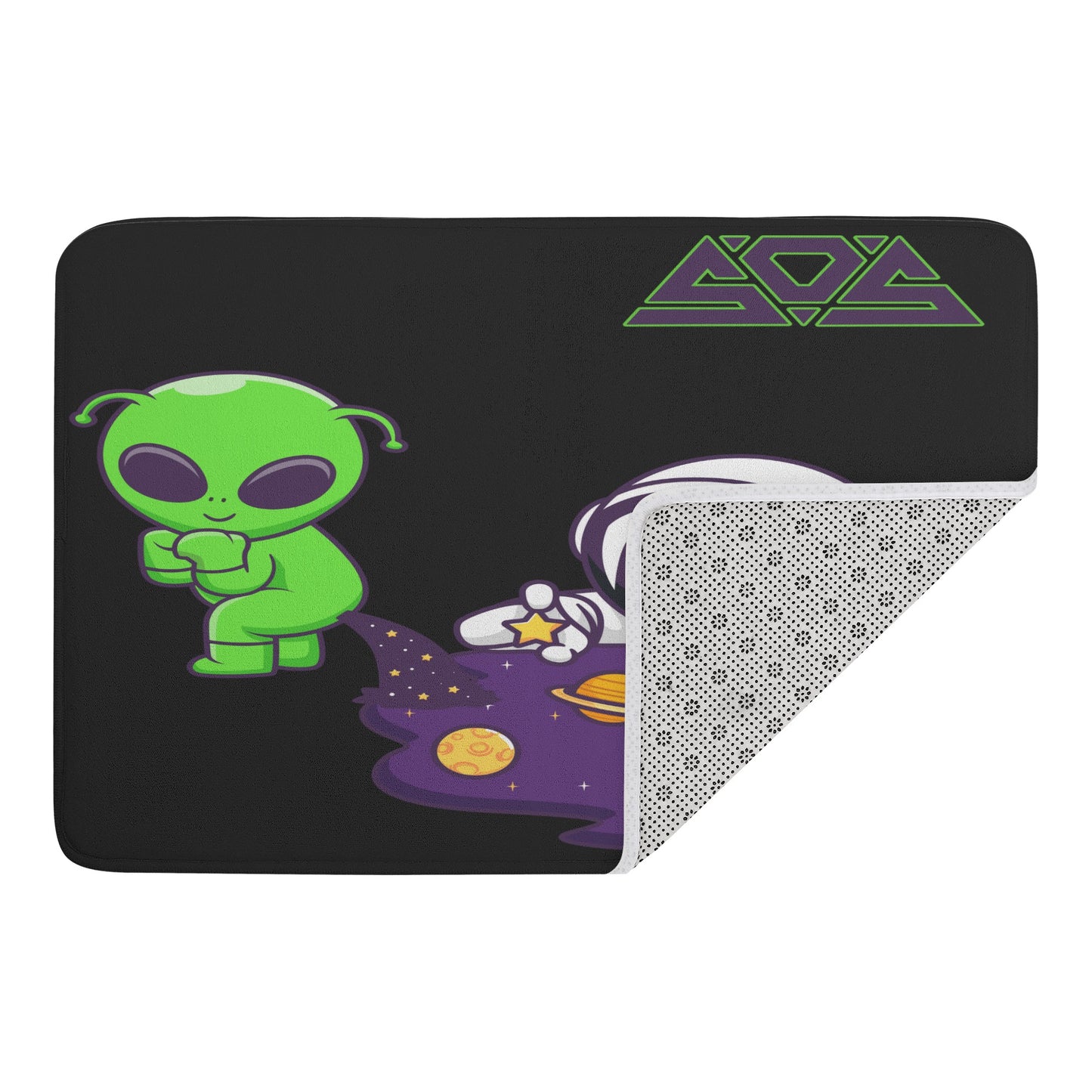 Space Aliens Plush Doormat