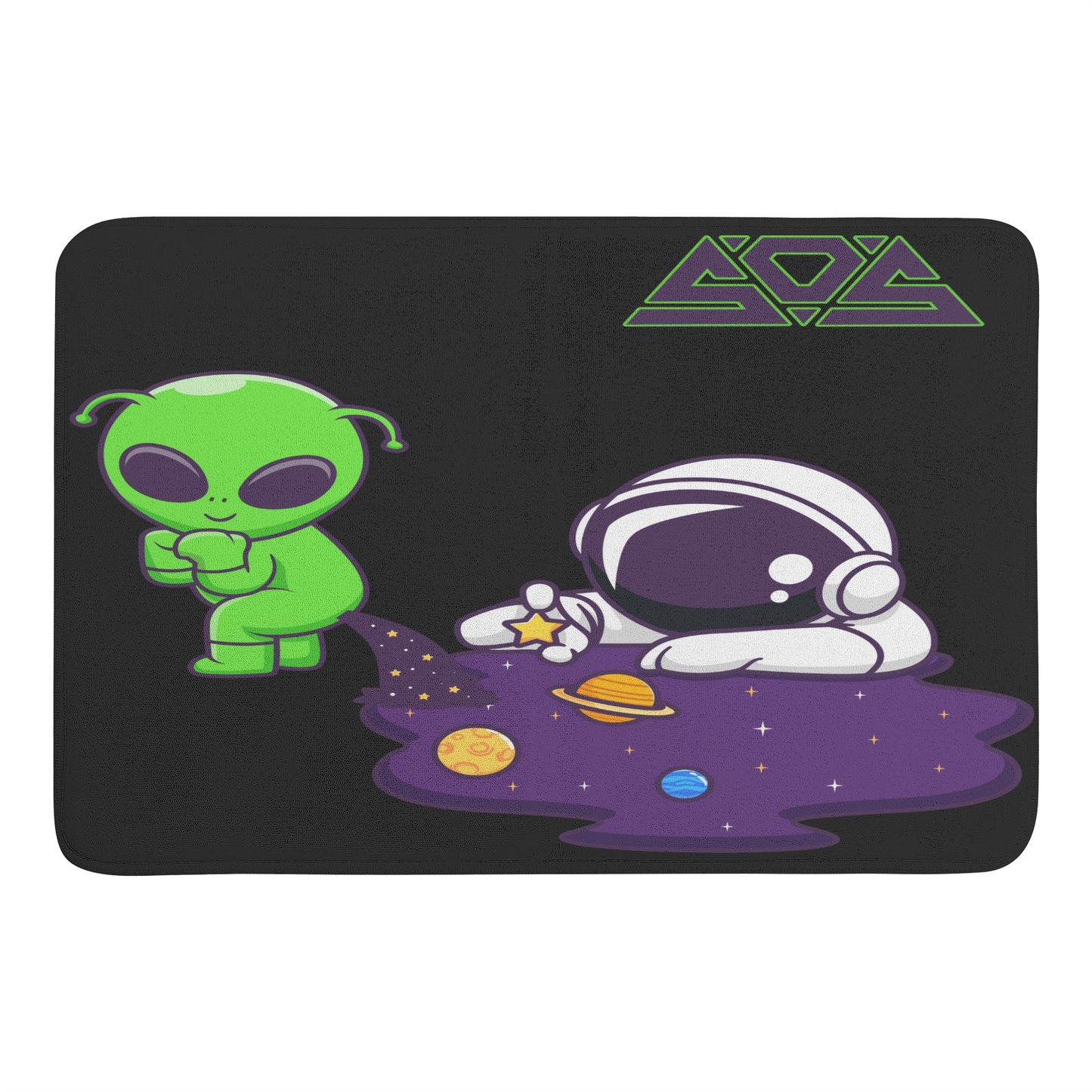 Space Aliens Plush Doormat