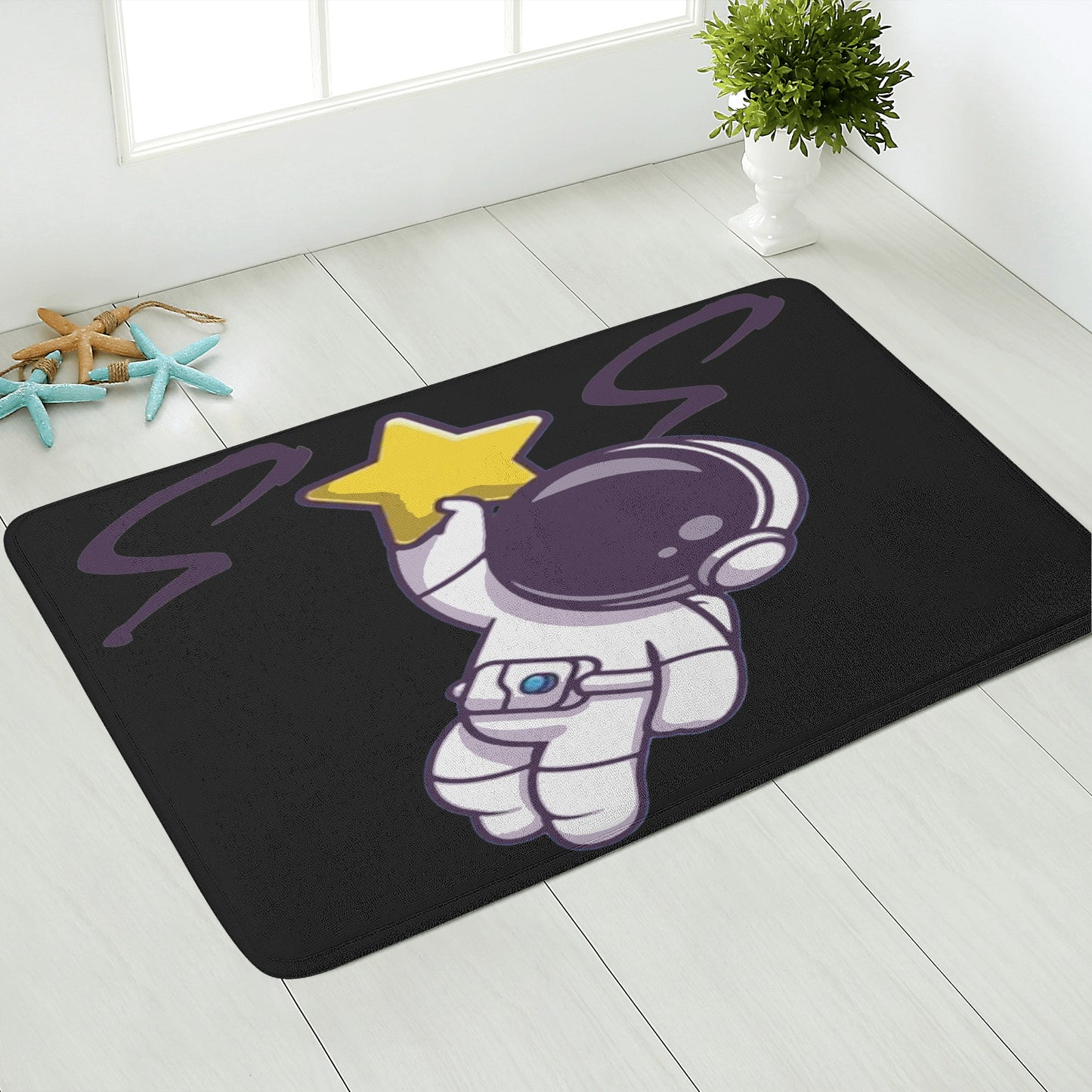 Space Man 23 Plush Doormat