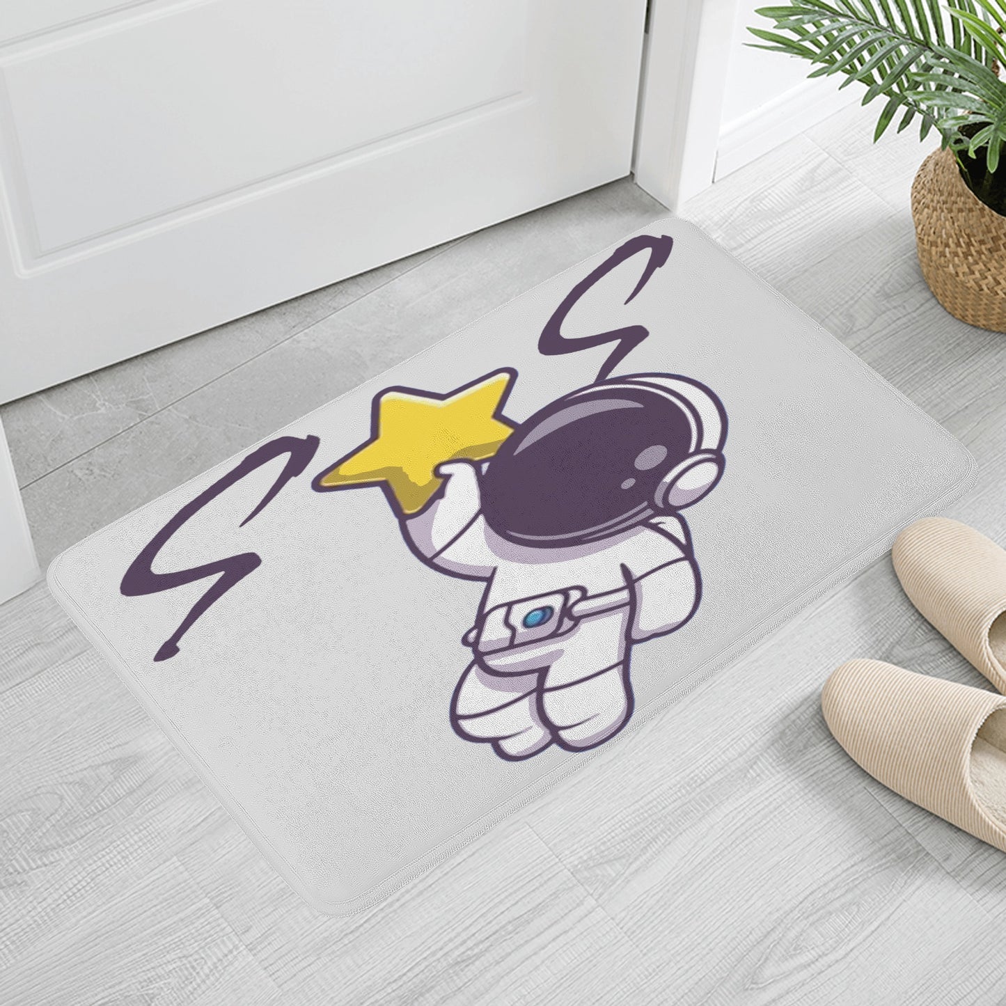 Space Man 23 Plush Doormat