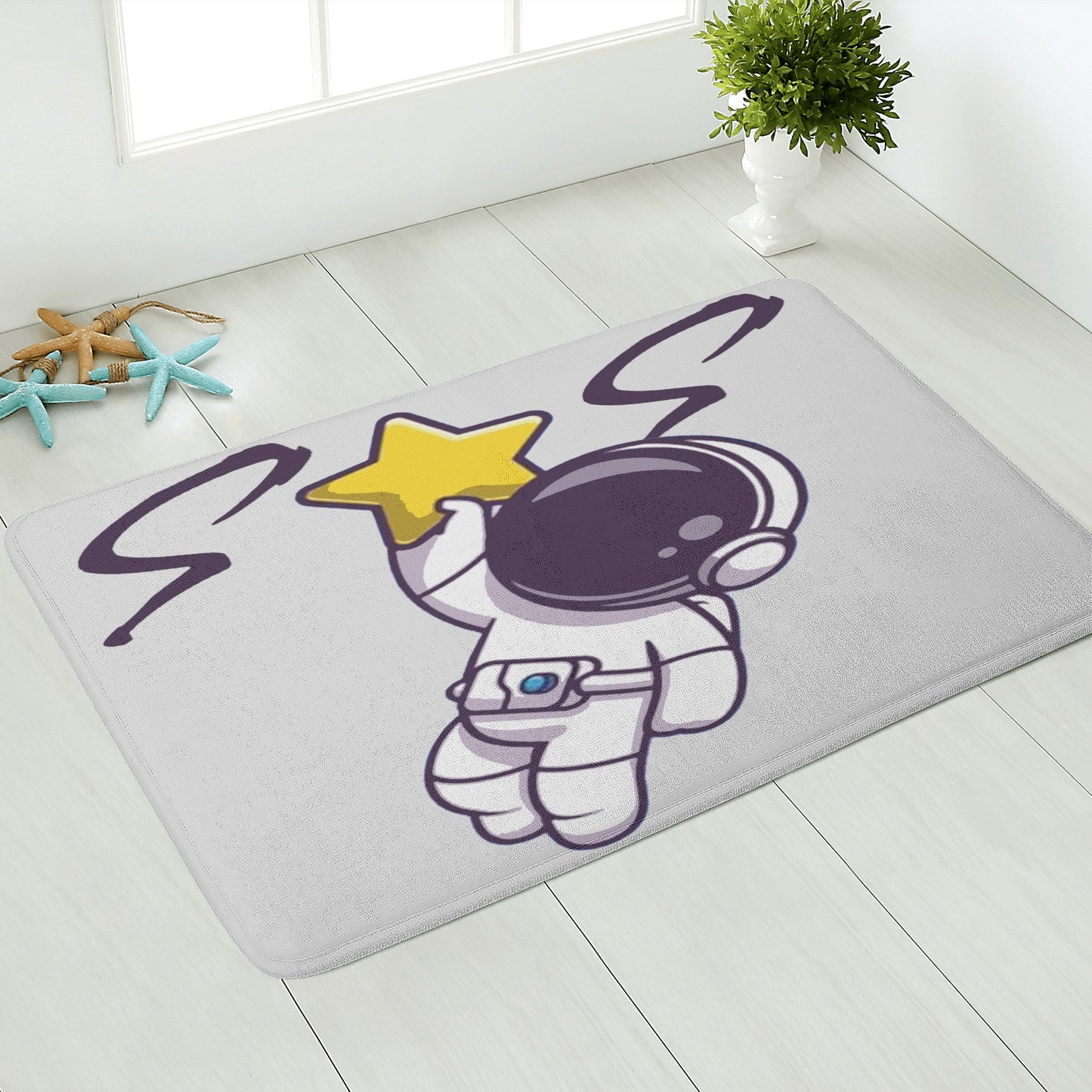 Space Man 23 Plush Doormat