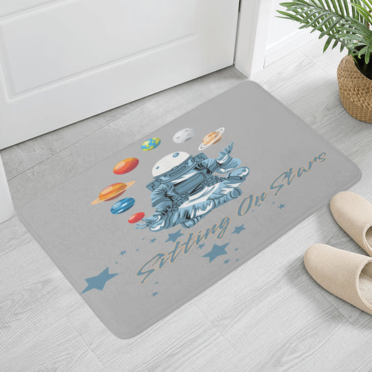 Sitting On Star Meditation Plush Doormat