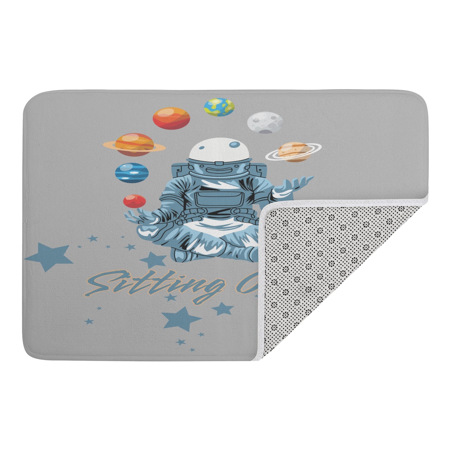 Sitting On Star Meditation Plush Doormat