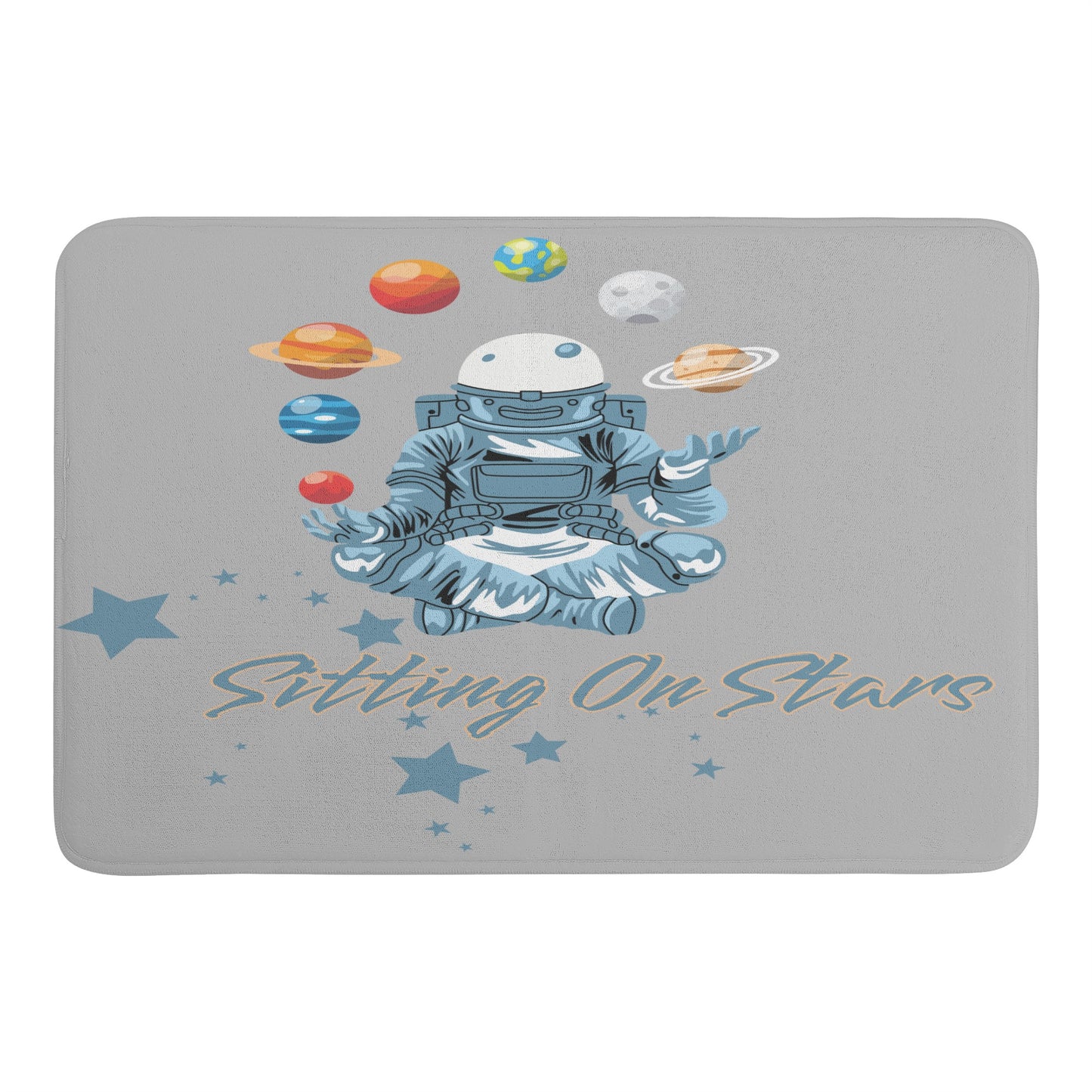 Sitting On Star Meditation Plush Doormat