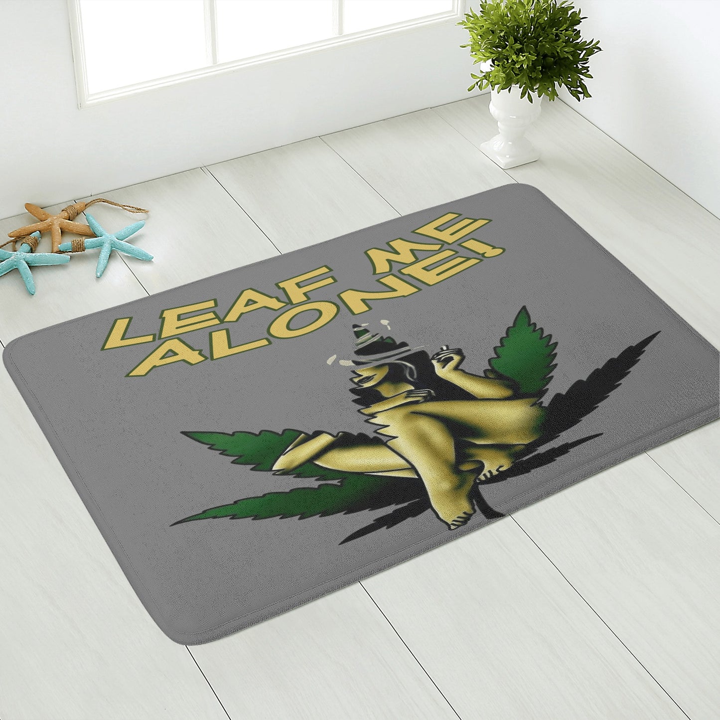 Leaf Me Alone 4/20 Edition Plush Doormat