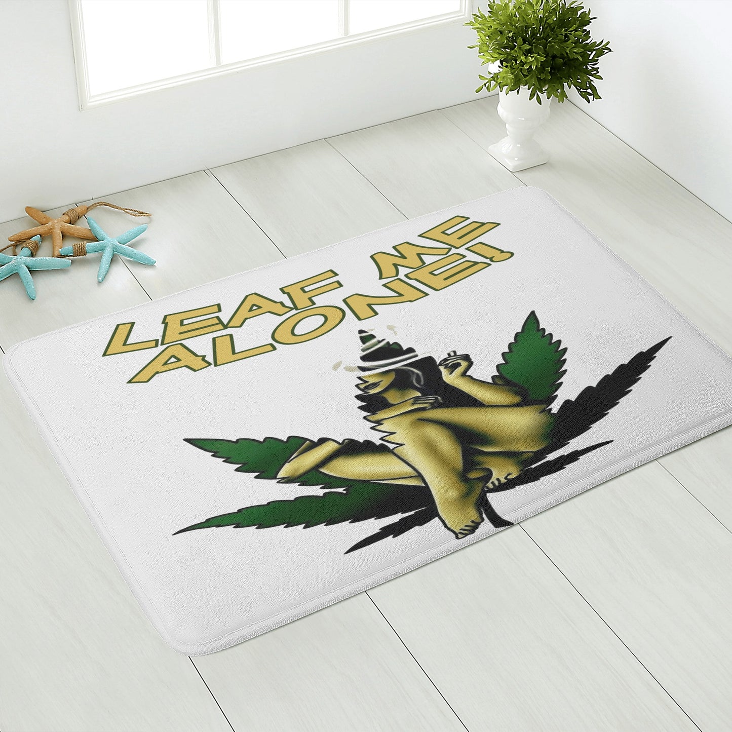 Leaf Me Alone 4/20 Edition Plush Doormat