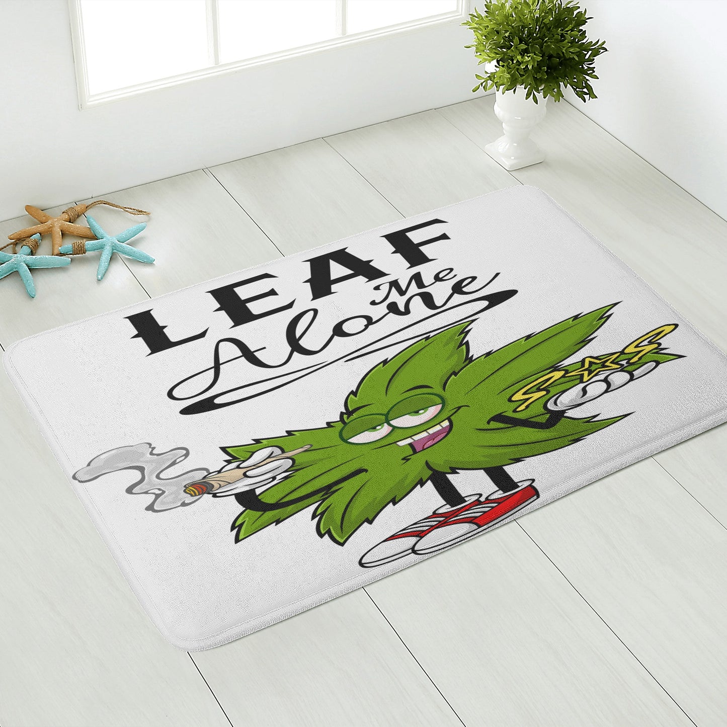 Leaf Me Alone 4/20 Edition Plush Doormat