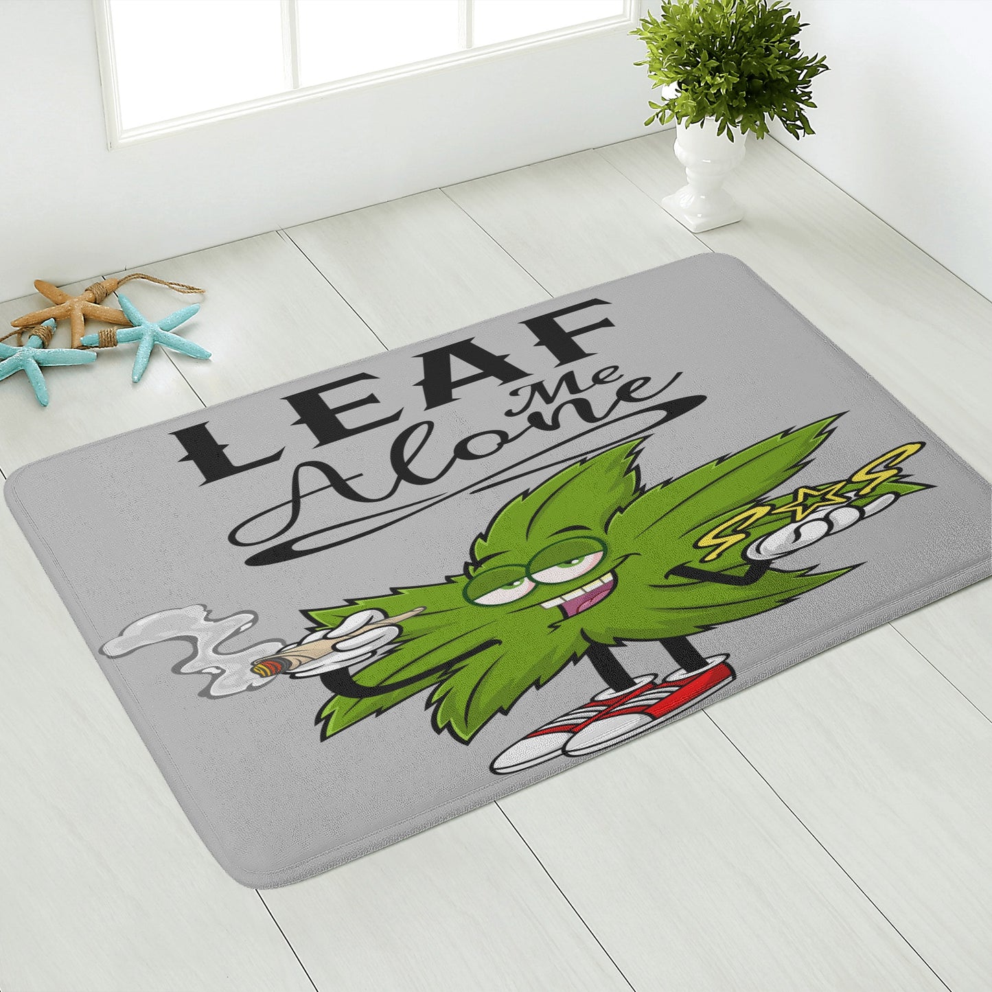 Leaf Me Alone 4/20 Edition Plush Doormat